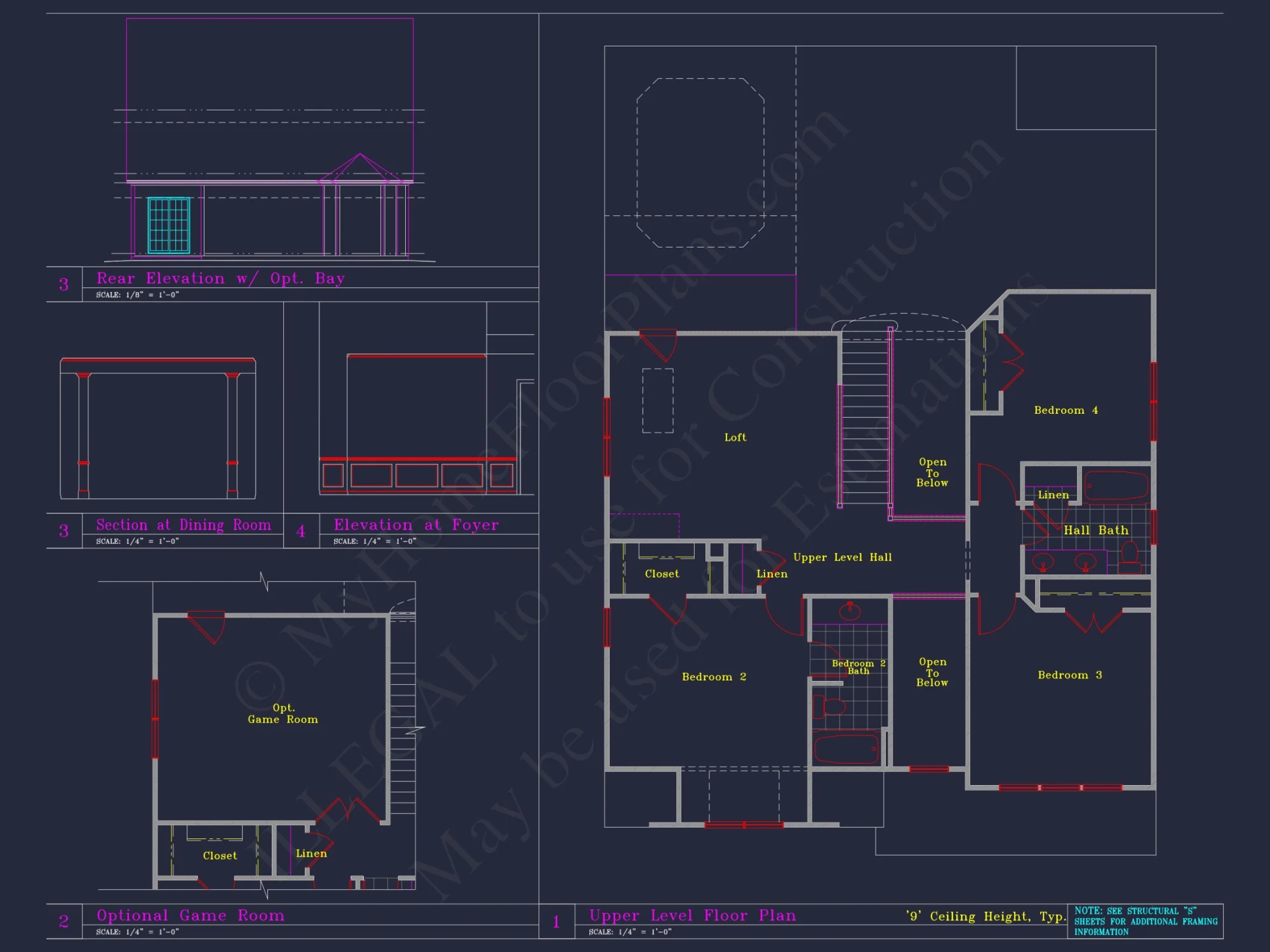 Spacious 3-Story house Plan with CAD Blueprints and Designs