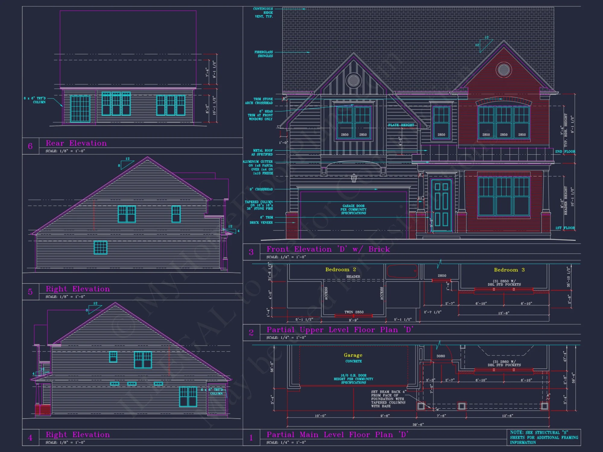 Spacious 3-Story house Plan with CAD Blueprints and Designs