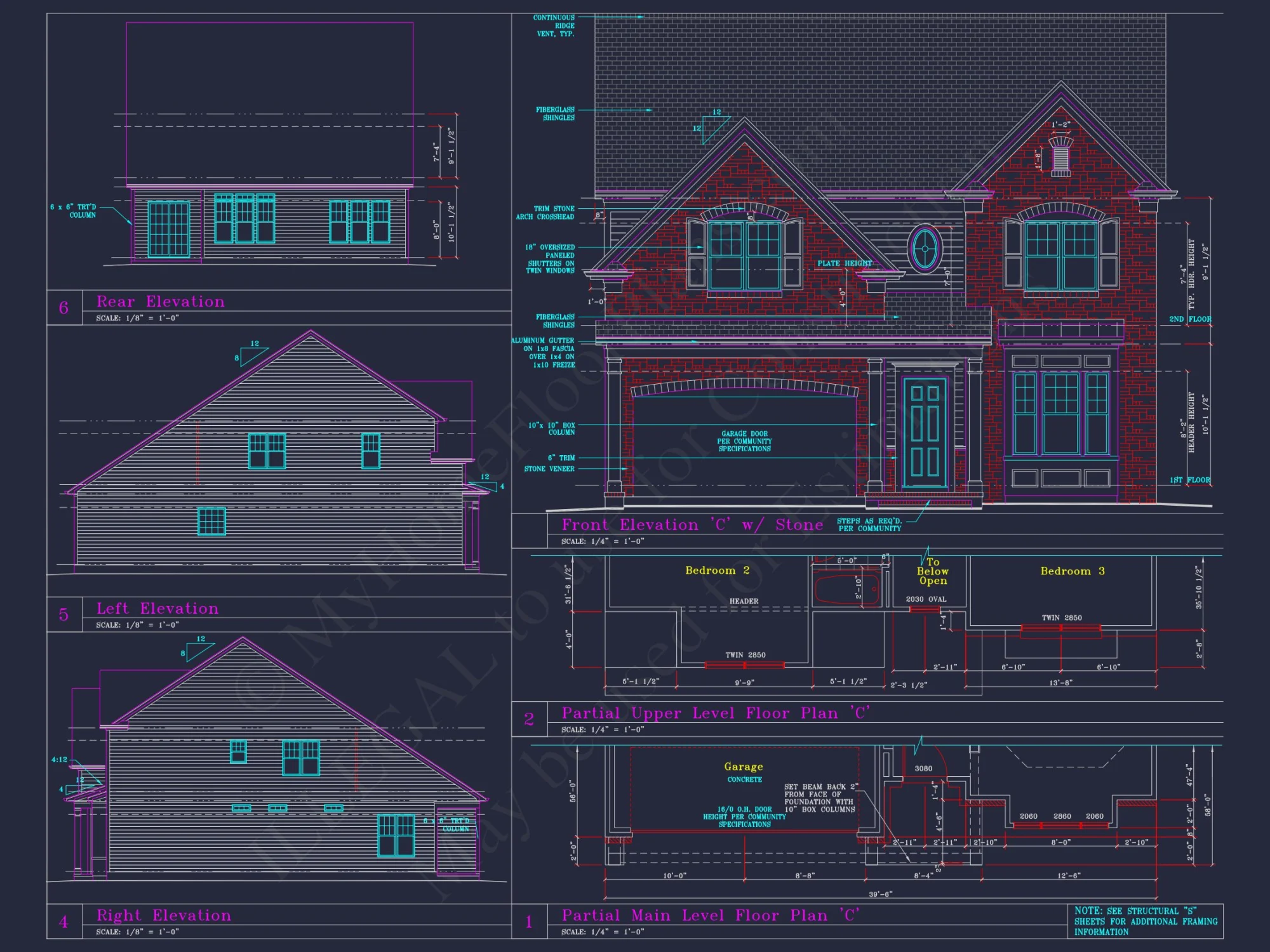 Spacious 3-Story house Plan with CAD Blueprints and Designs