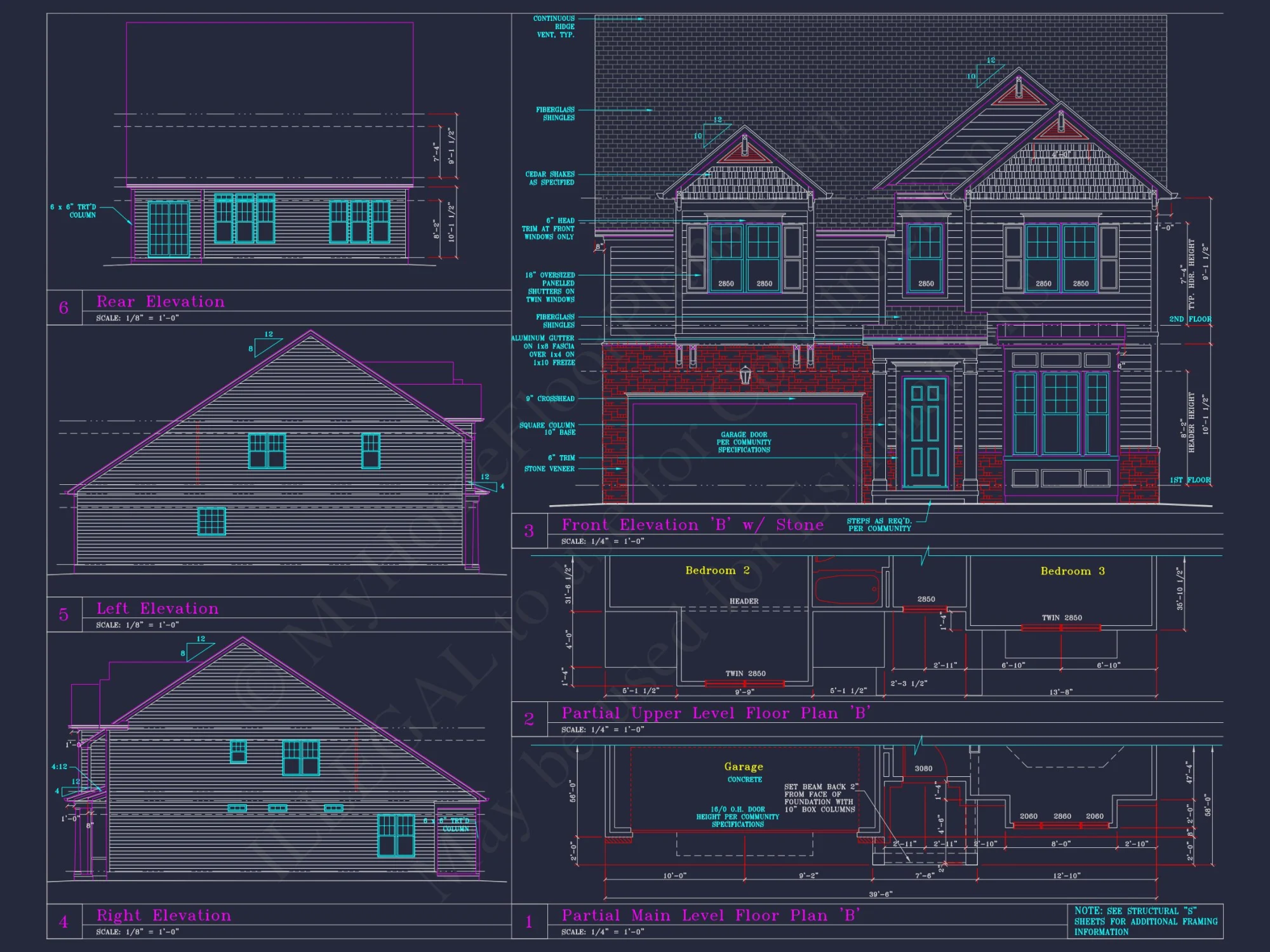 Spacious 3-Story house Plan with CAD Blueprints and Designs