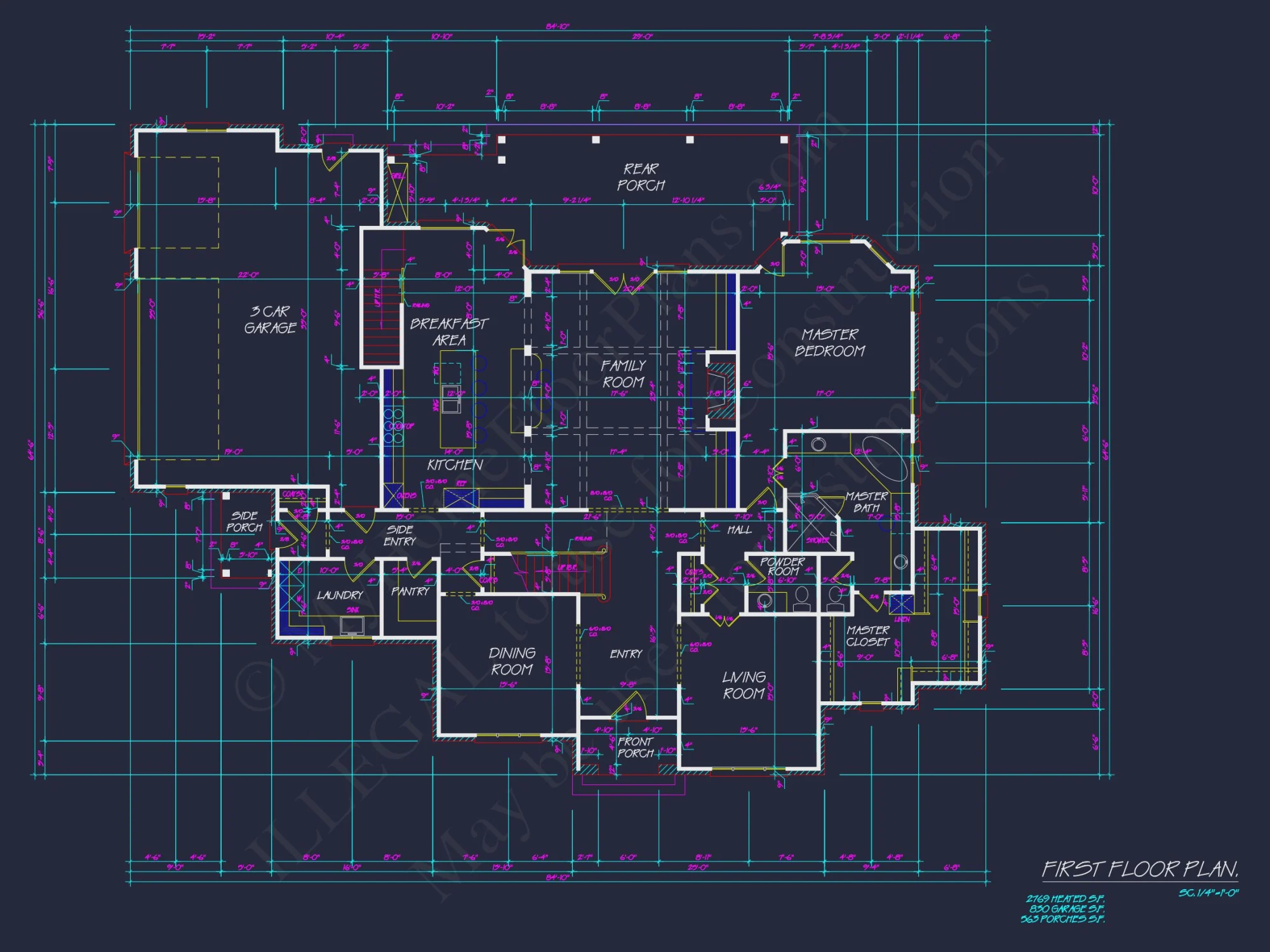 Spacious 2-Story house Floor Plan with French Country Design