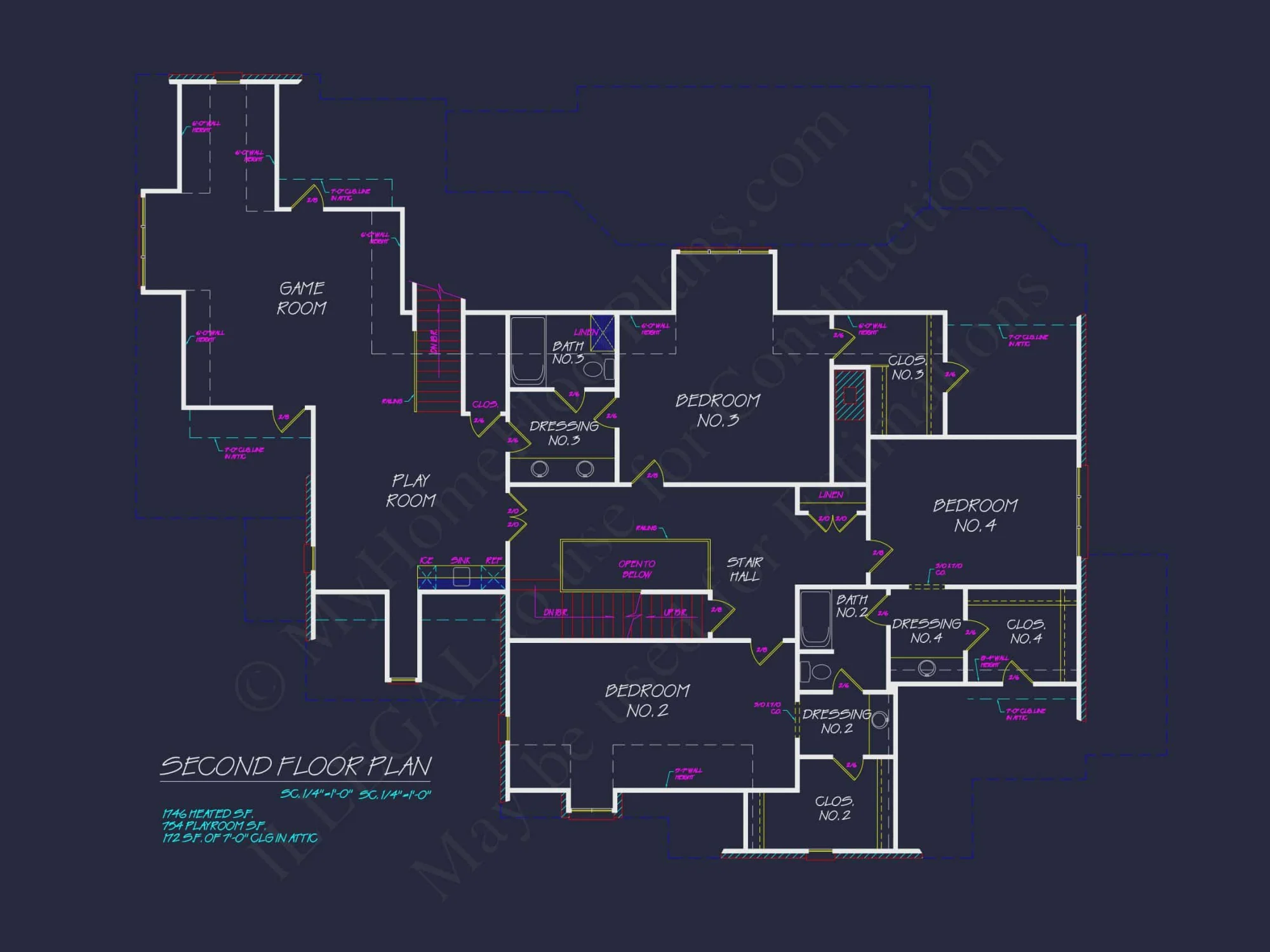 Spacious 2-Story house Floor Plan with French Country Design