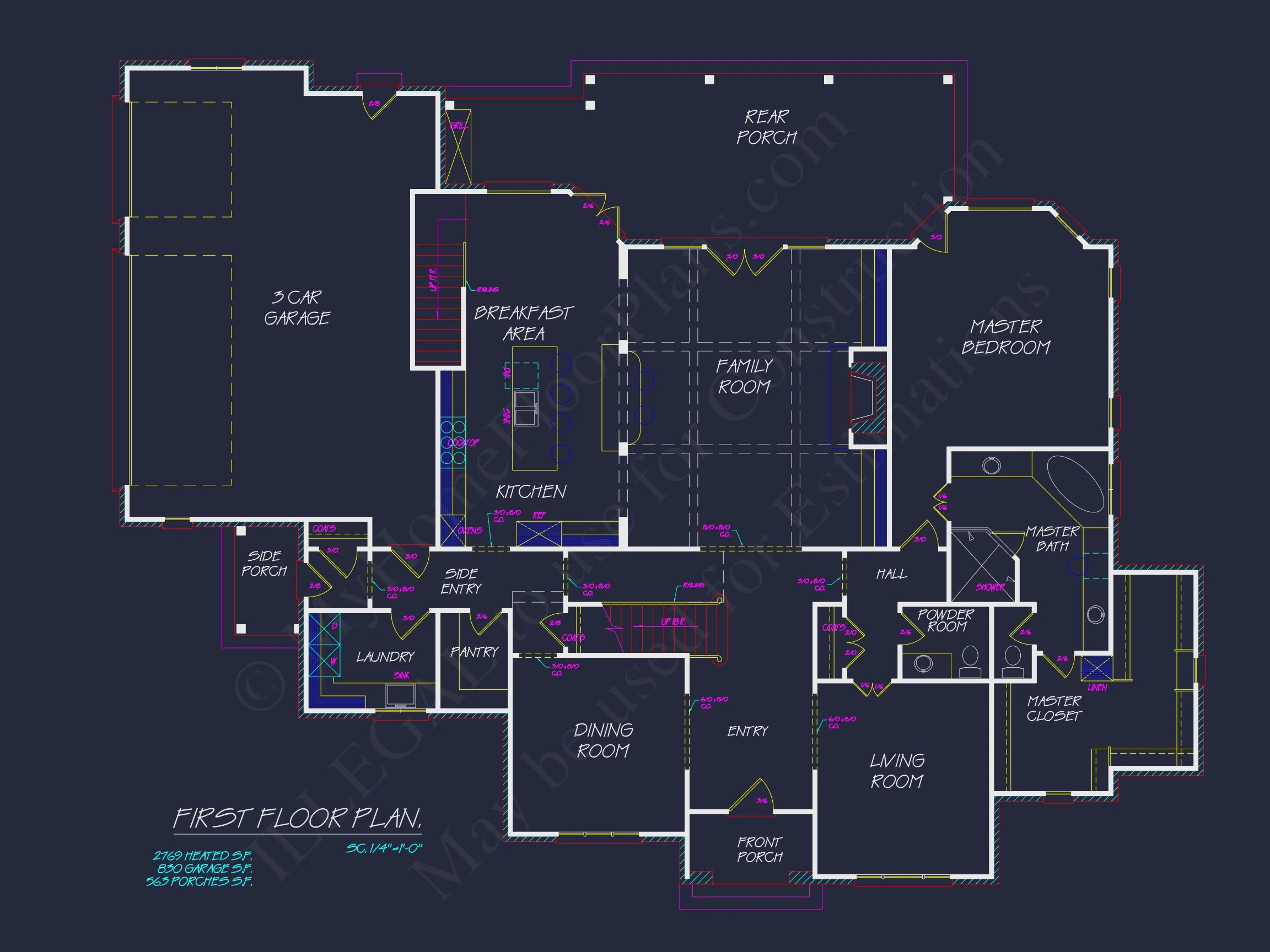 8-1340 HOUSE PLAN - Spacious 2-Story House Floor Plan with French Country Design 6 Spacious 2-Story house Floor Plan with French Country Design