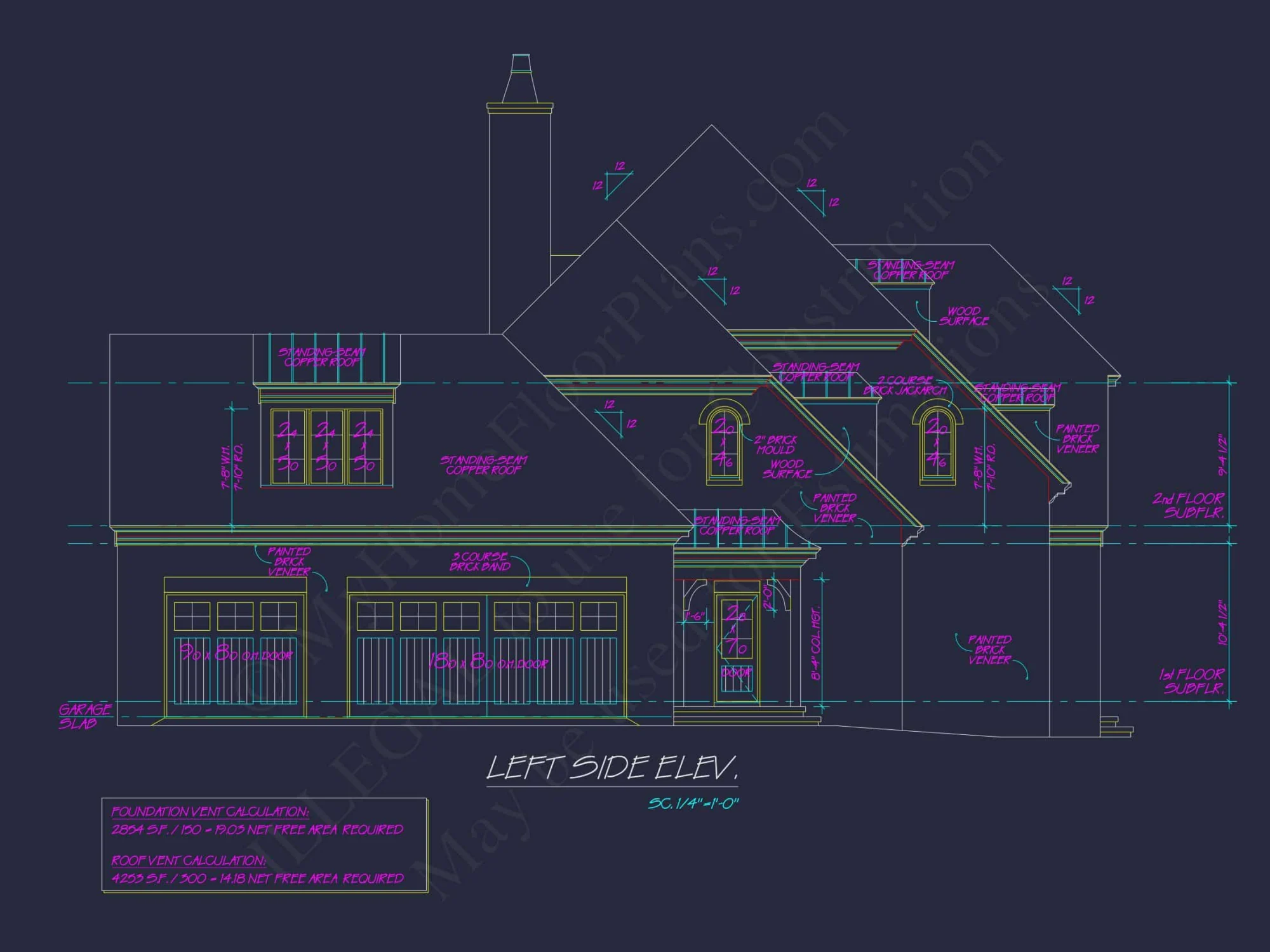 Spacious 2-Story house Floor Plan with French Country Design