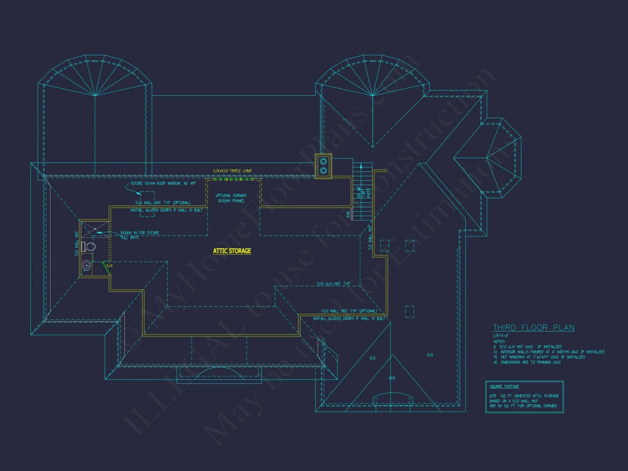 Elegant house Plan with Detailed Floor Plans, CAD Designs & Blueprint