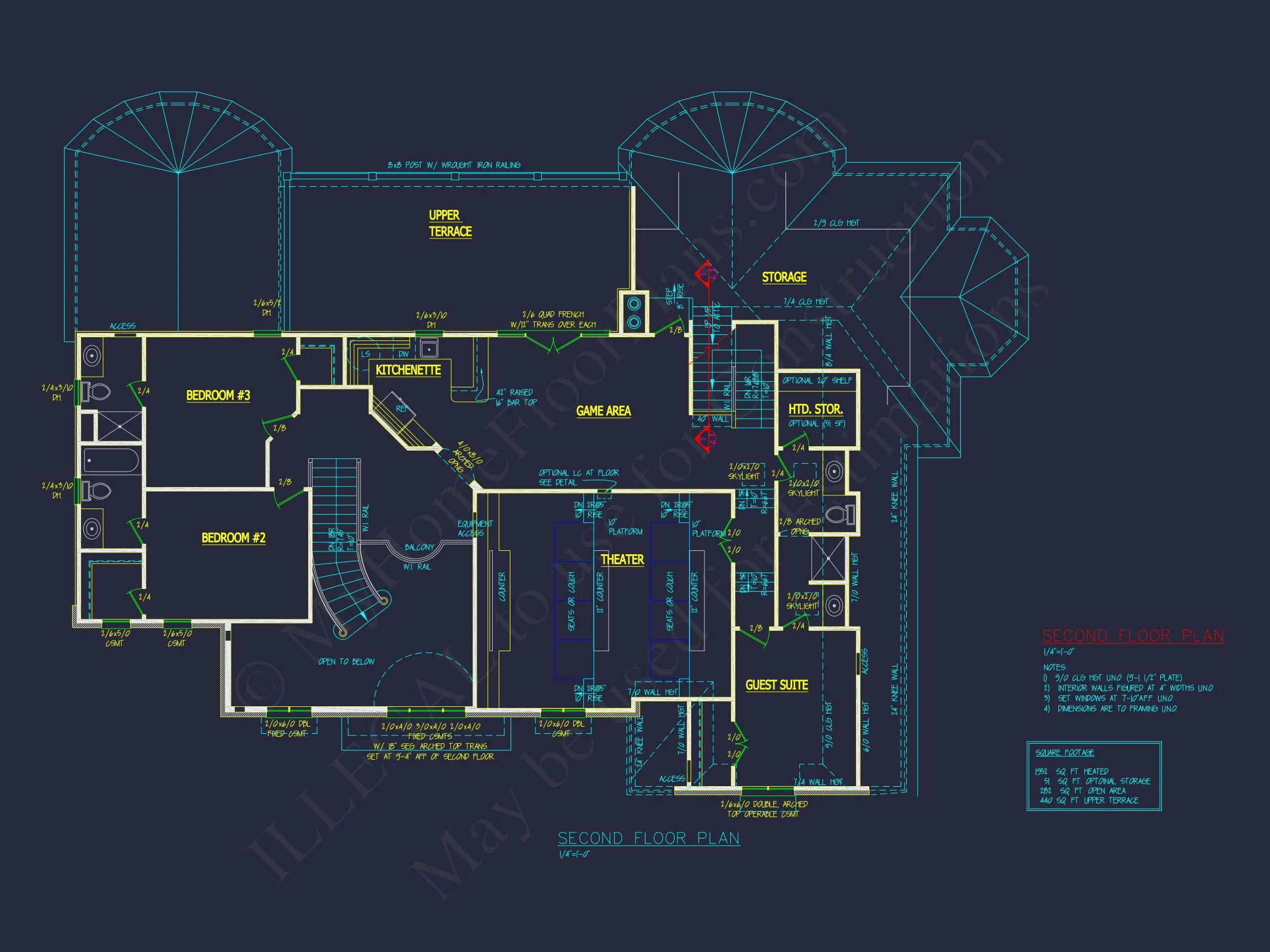 Elegant house Plan with Detailed Floor Plans, CAD Designs & Blueprint