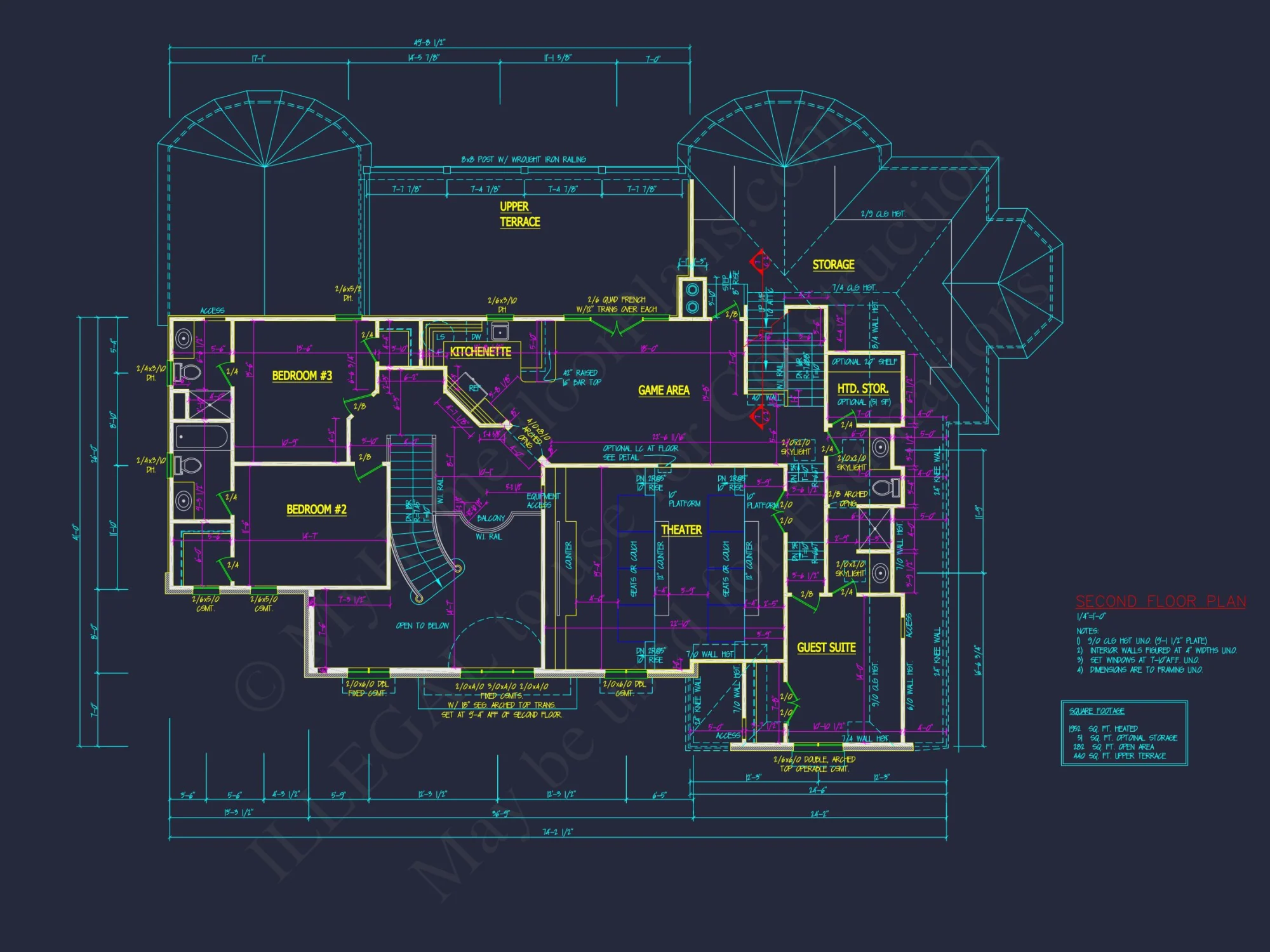 Elegant house Plan with Detailed Floor Plans, CAD Designs & Blueprint