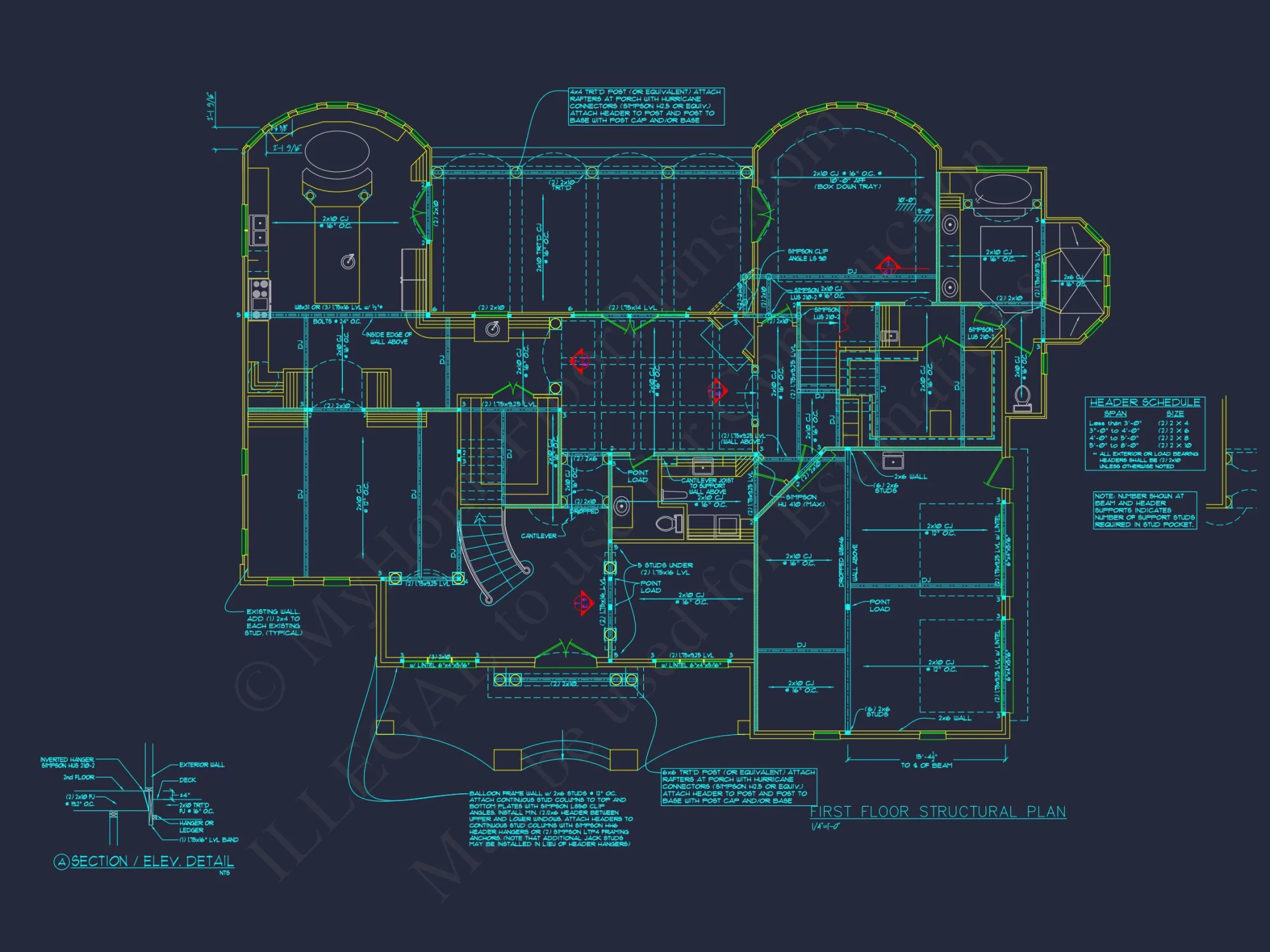 Elegant house Plan with Detailed Floor Plans, CAD Designs & Blueprint