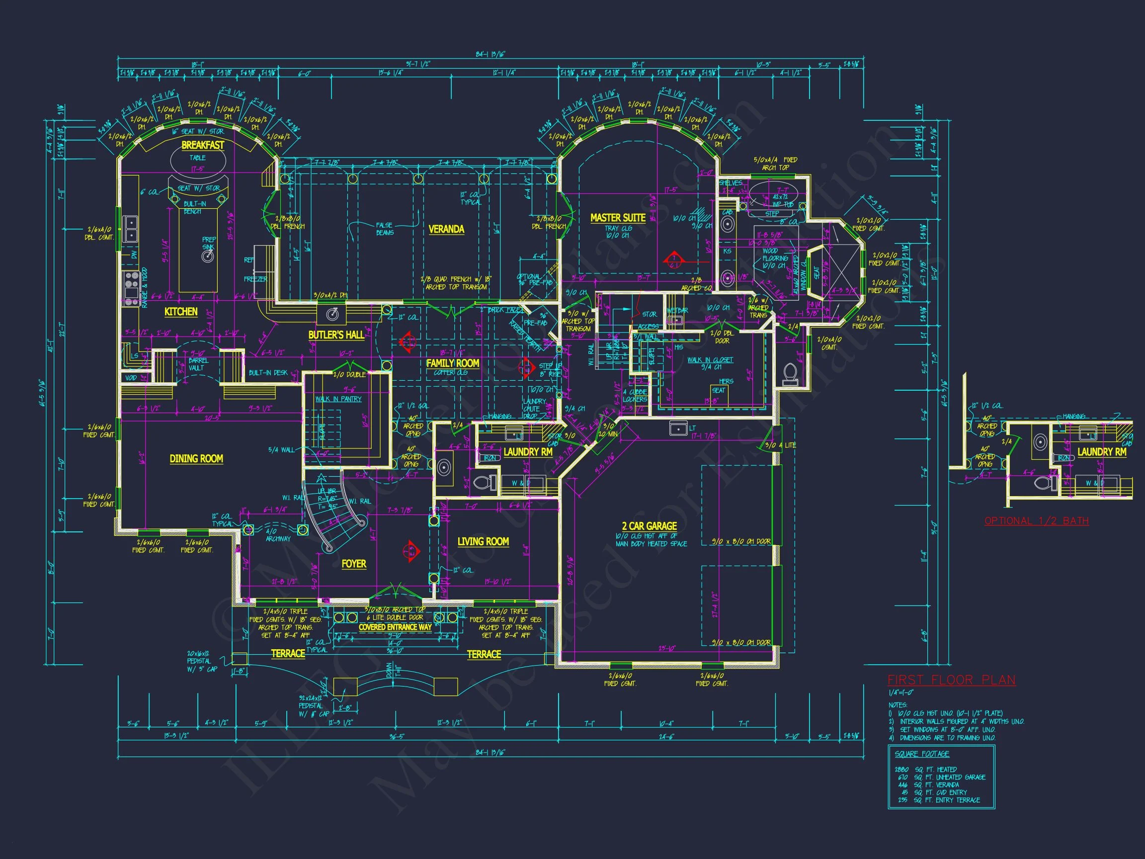 Elegant house Plan with Detailed Floor Plans, CAD Designs & Blueprint