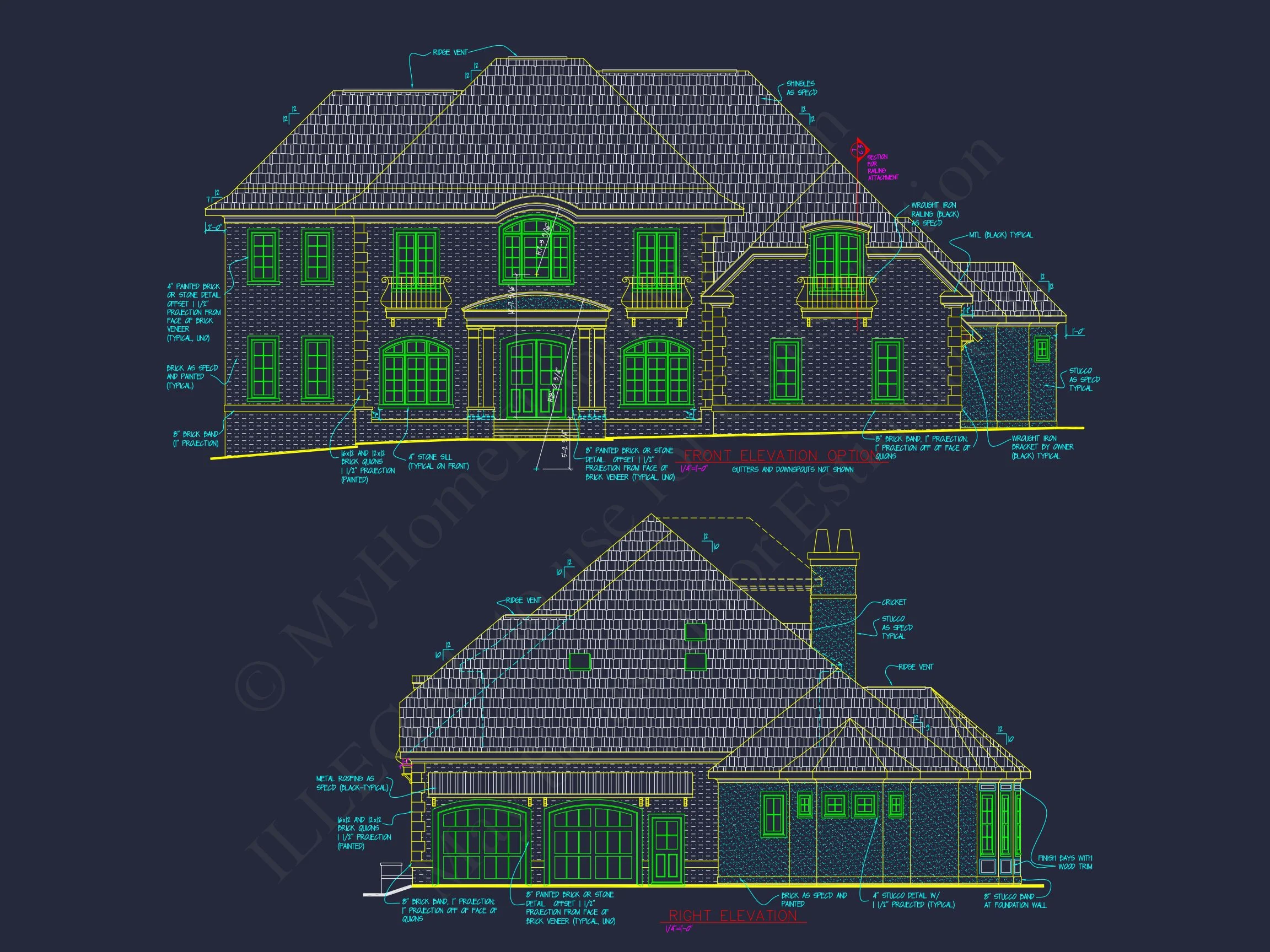 Elegant house Plan with Detailed Floor Plans, CAD Designs & Blueprint