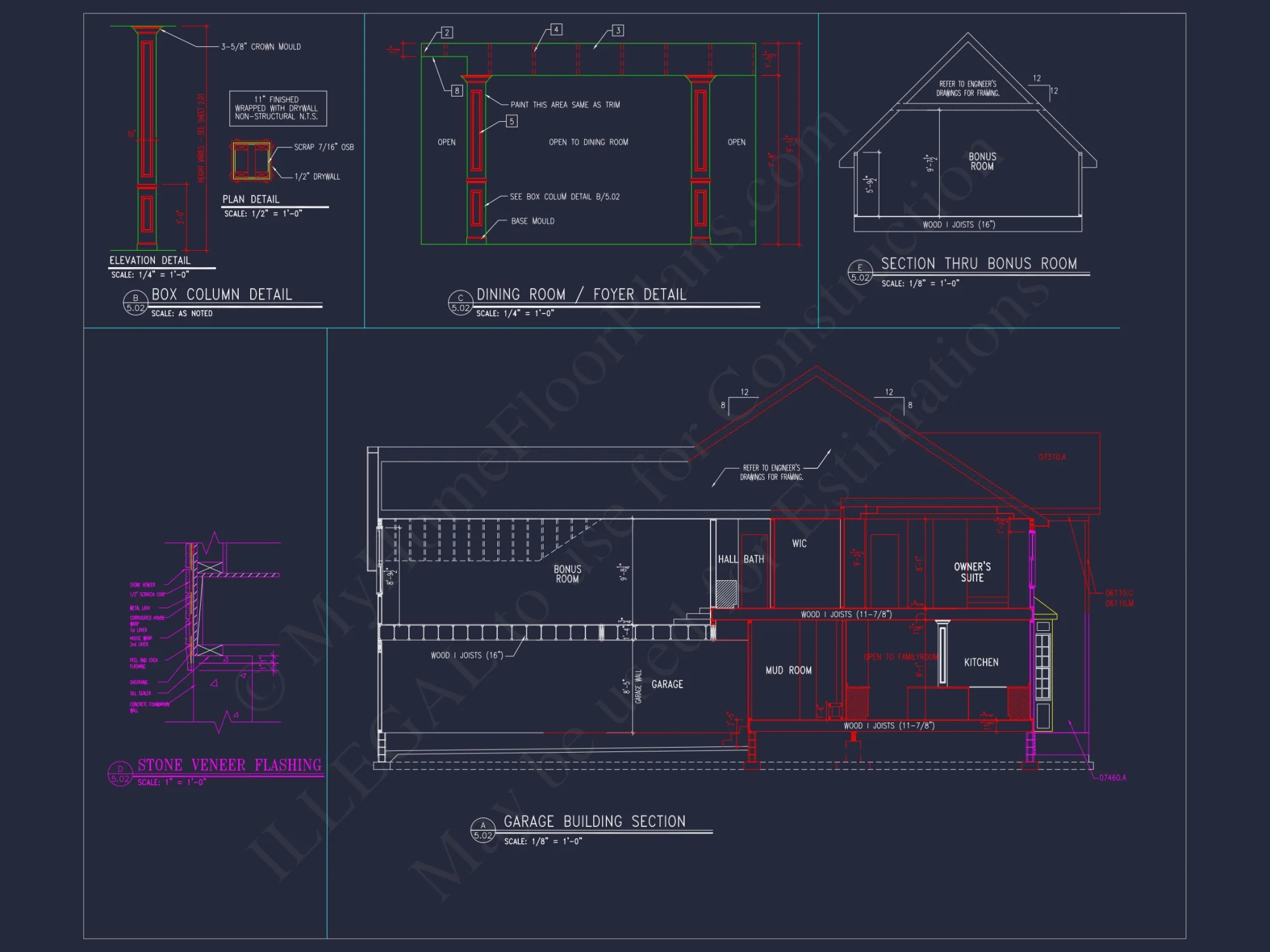 Beautiful 2-Story house Plan with 5 Bedrooms, Bonus Room & 3-Car Garage