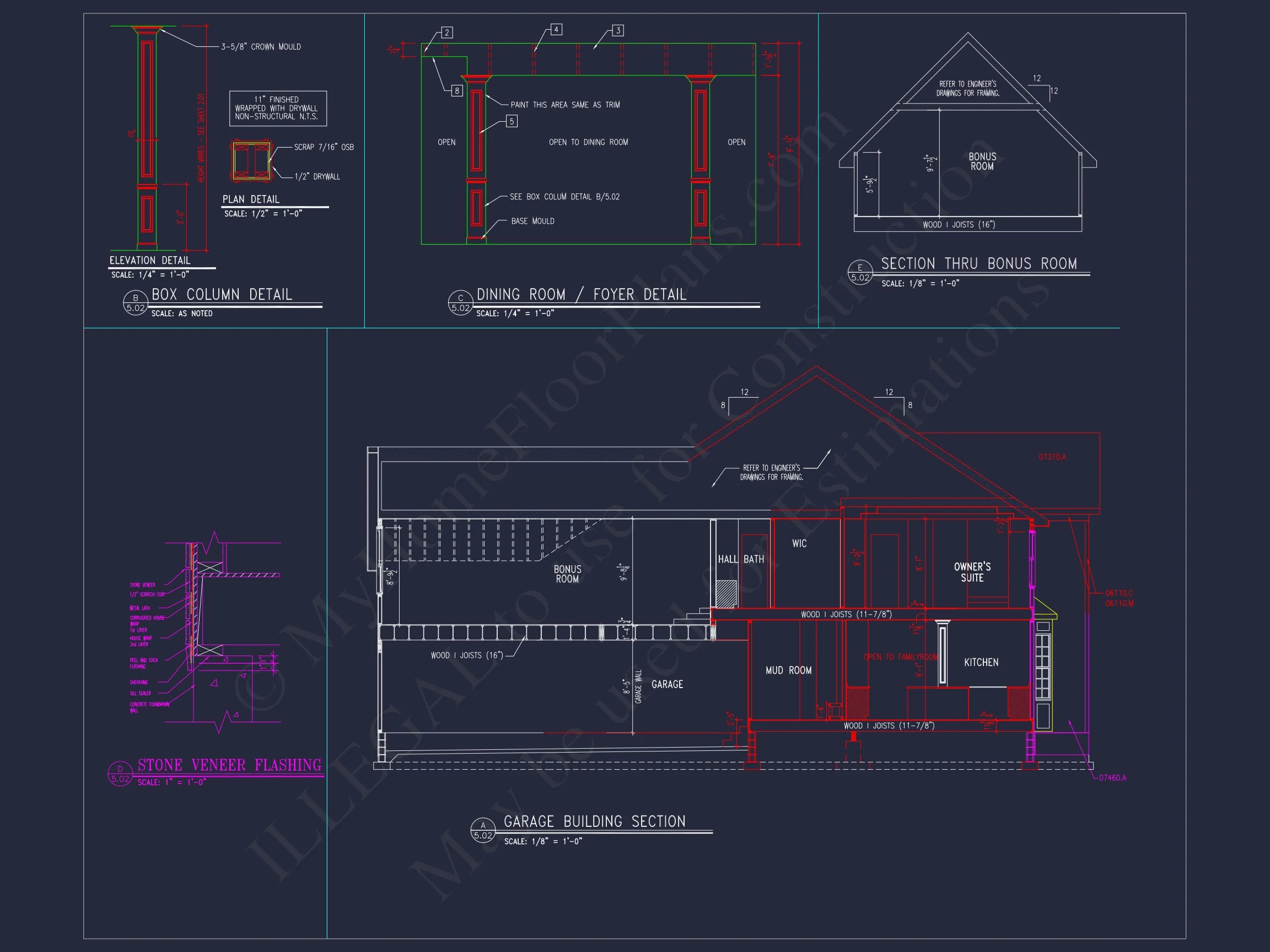 8-1031 HOUSE PLAN - Beautiful 2-Story House Plan with 5 Bedrooms, Bonus Room & 3-Car Garage 7 Beautiful 2-Story house Plan with 5 Bedrooms, Bonus Room & 3-Car Garage
