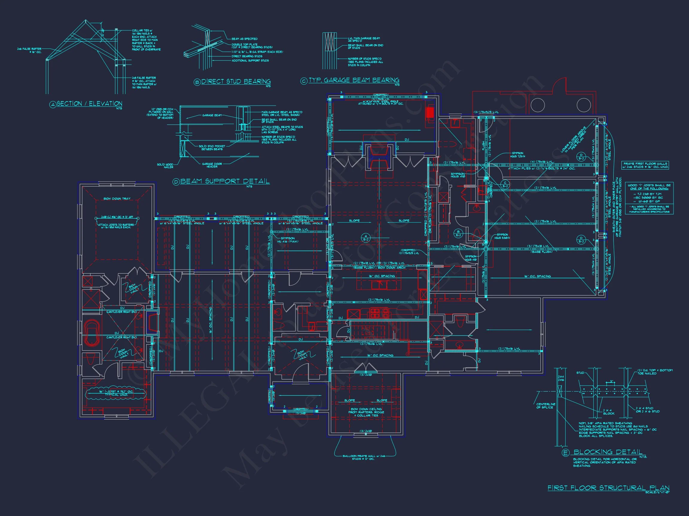 7-2367 HOUSE PLAN - Stunning French Country House Plan with 1.5 Stories & CAD Designs 22 Stunning French Country house Plan with 1.5 Stories & CAD Designs