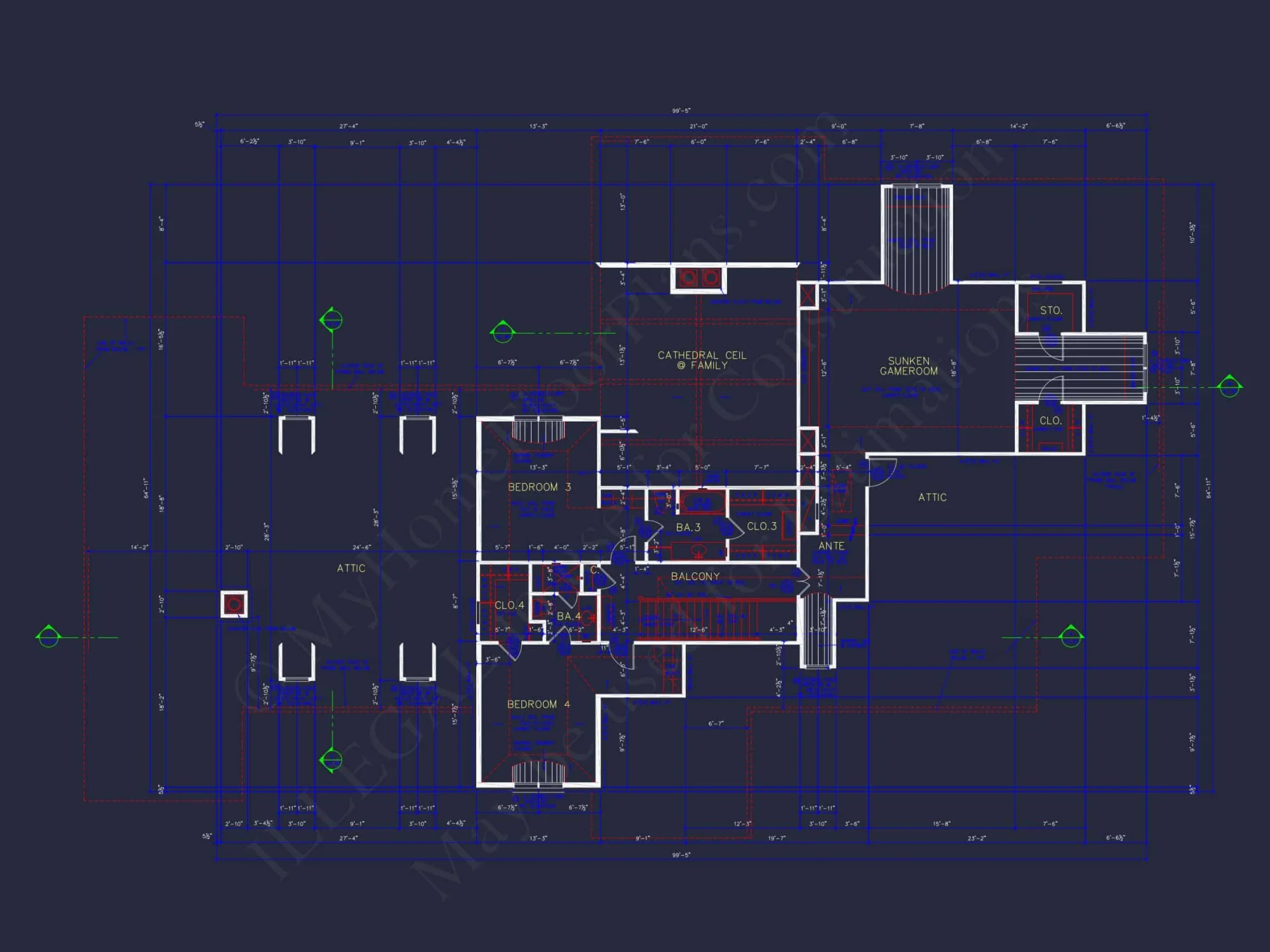 Stunning French Country house Plan with 1.5 Stories & CAD Designs