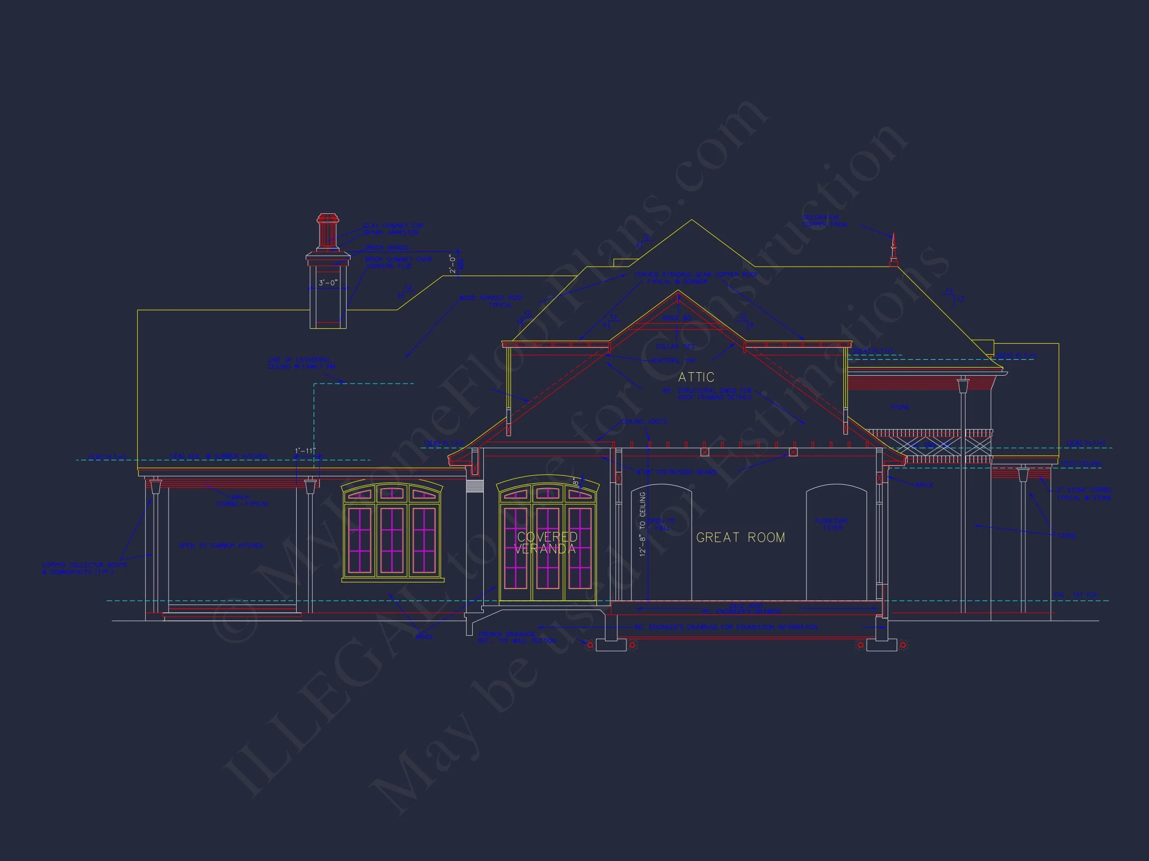 7-2367 HOUSE PLAN - Stunning French Country House Plan with 1.5 Stories & CAD Designs 15 Stunning French Country house Plan with 1.5 Stories & CAD Designs