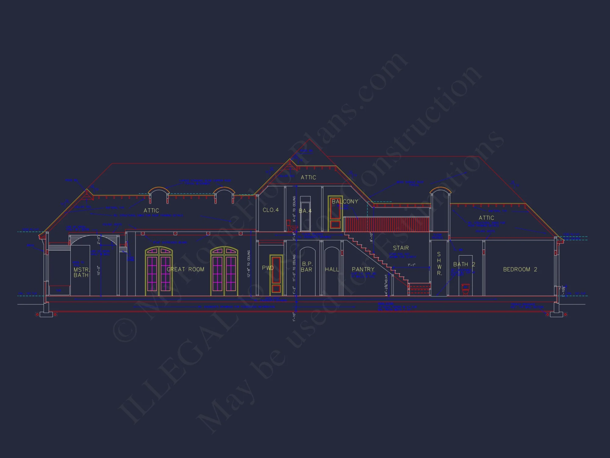 Stunning French Country house Plan with 1.5 Stories & CAD Designs