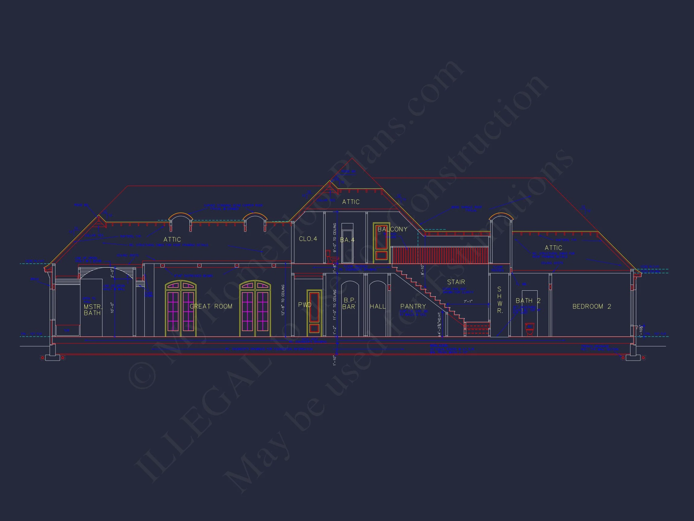 7-2367 HOUSE PLAN - Stunning French Country House Plan with 1.5 Stories & CAD Designs 12 Stunning French Country house Plan with 1.5 Stories & CAD Designs
