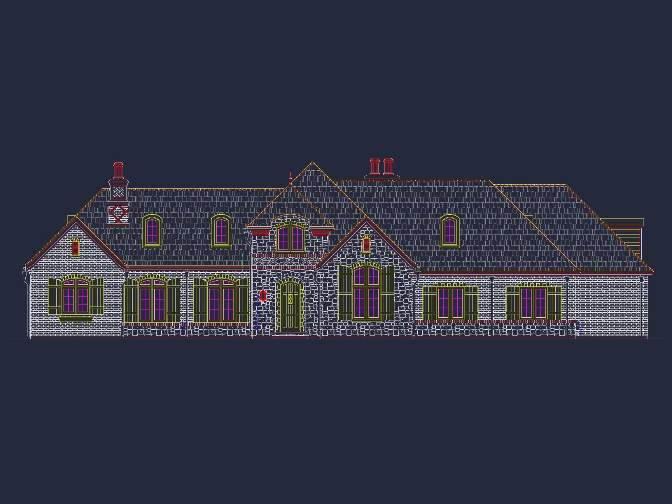 7-2367 HOUSE PLAN - Stunning French Country House Plan with 1.5 Stories & CAD Designs 6 Stunning French Country house Plan with 1.5 Stories & CAD Designs