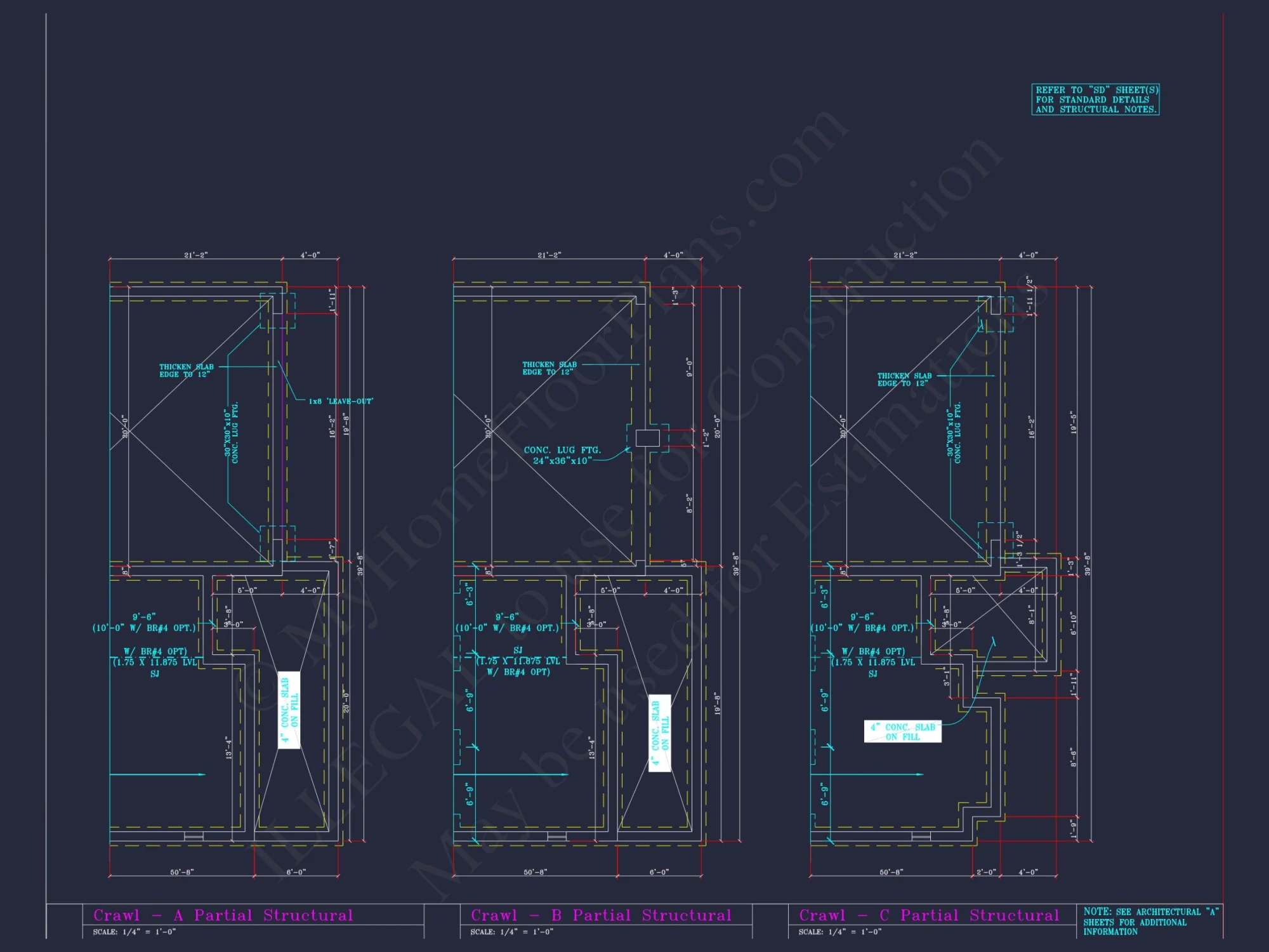 Craftsman house Plan with 3 Bedrooms and 2-Car Garage Design