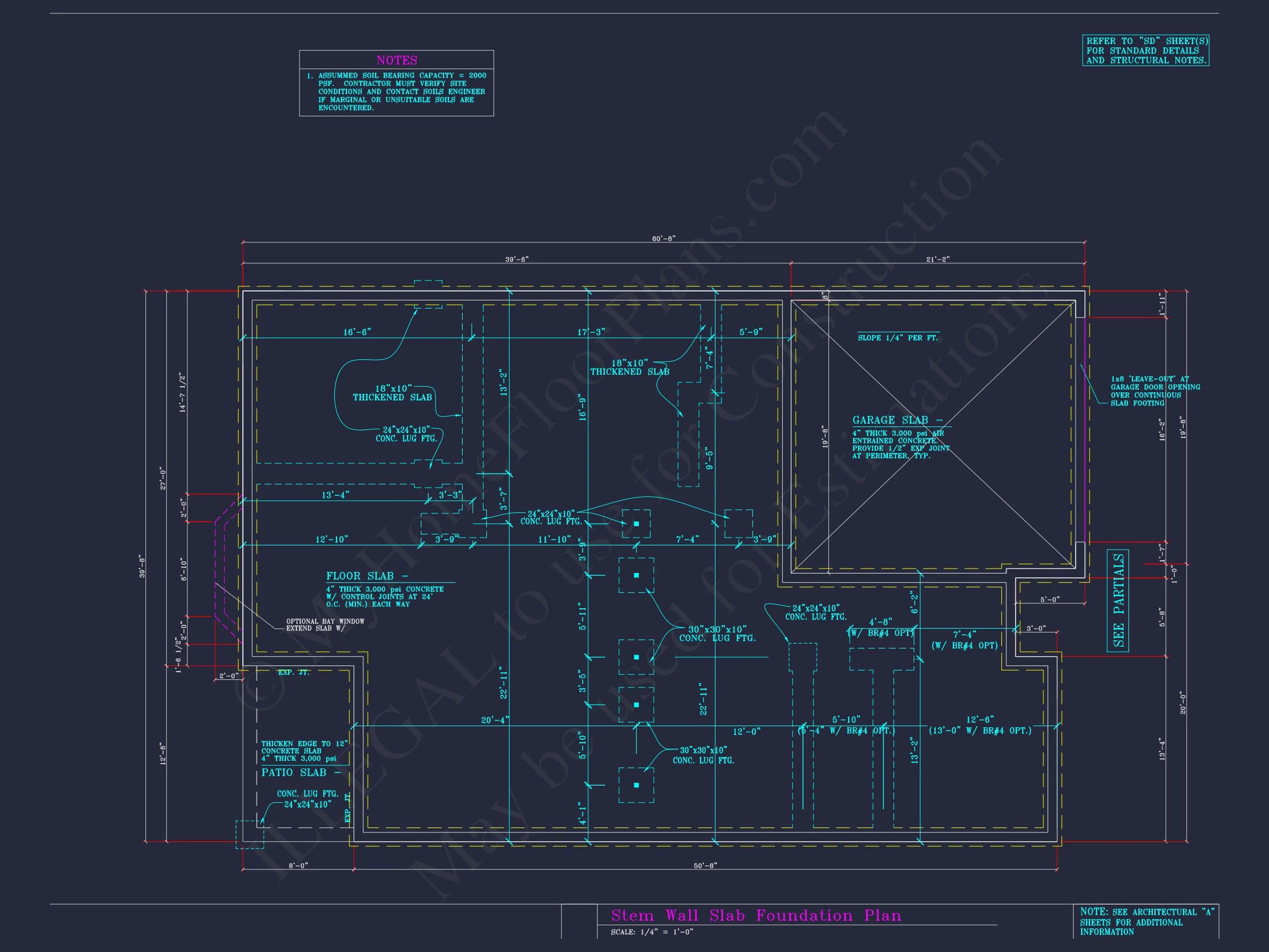 Craftsman house Plan with 3 Bedrooms and 2-Car Garage Design