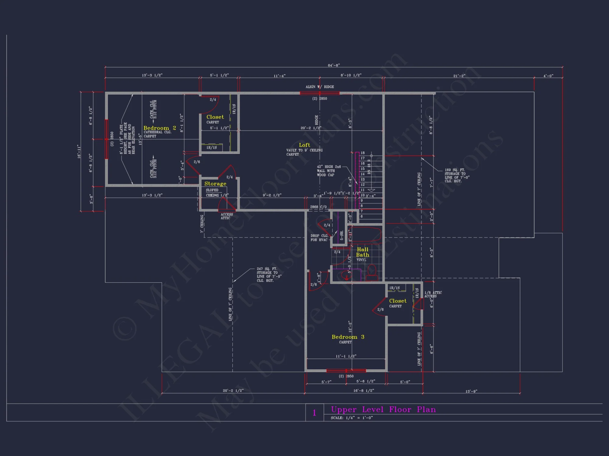 Craftsman house Plan with 3 Bedrooms and 2-Car Garage Design