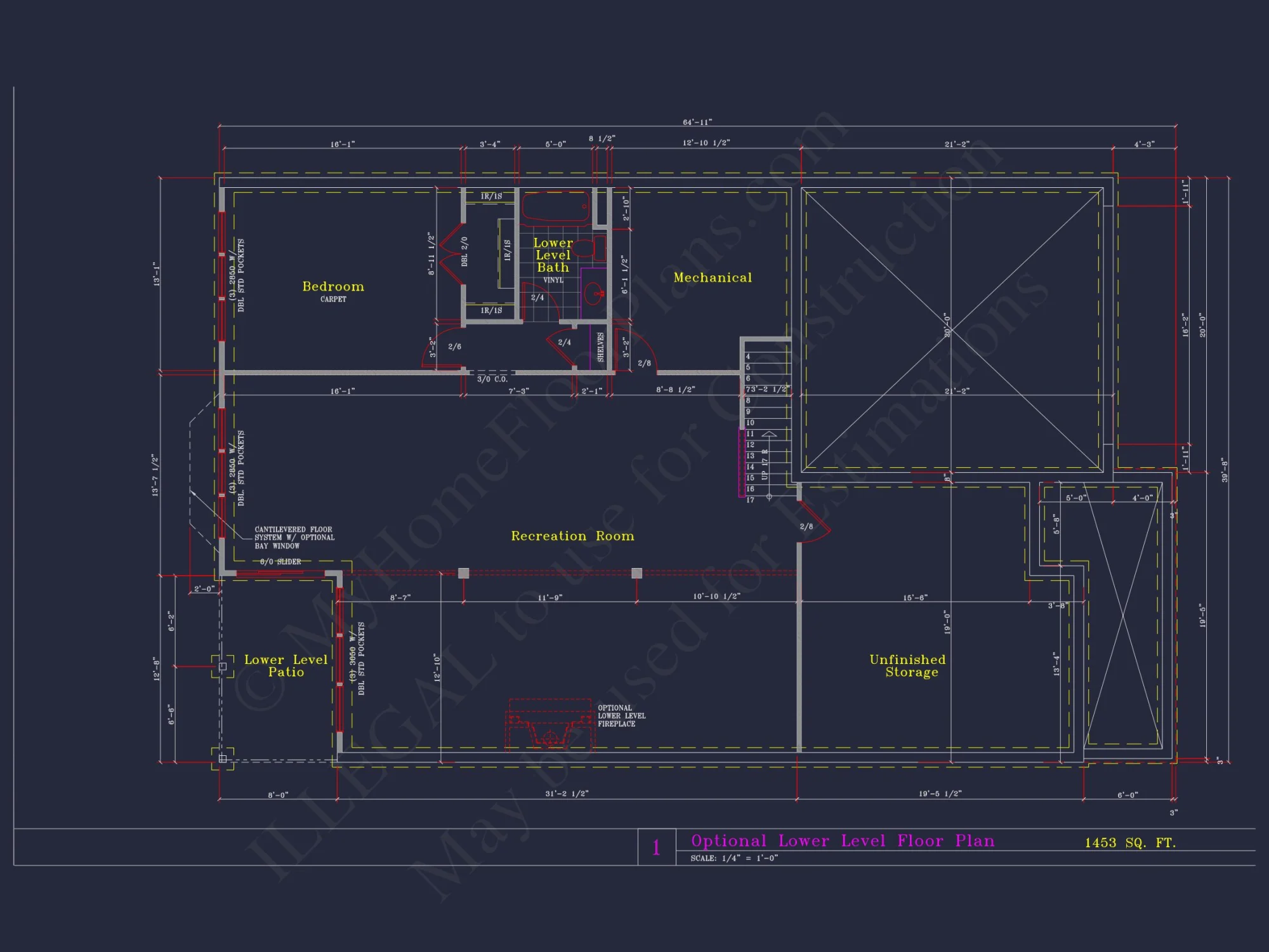 Craftsman house Plan with 3 Bedrooms and 2-Car Garage Design