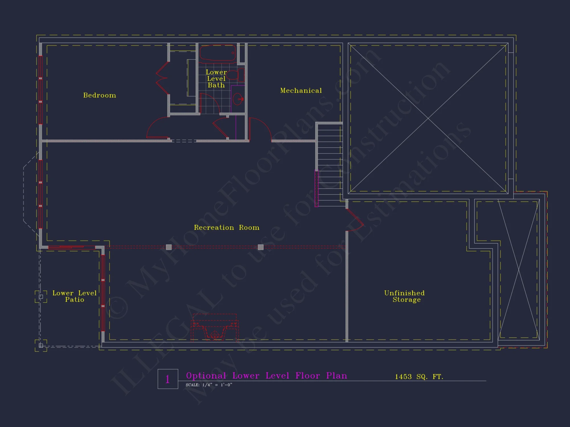 Craftsman house Plan with 3 Bedrooms and 2-Car Garage Design