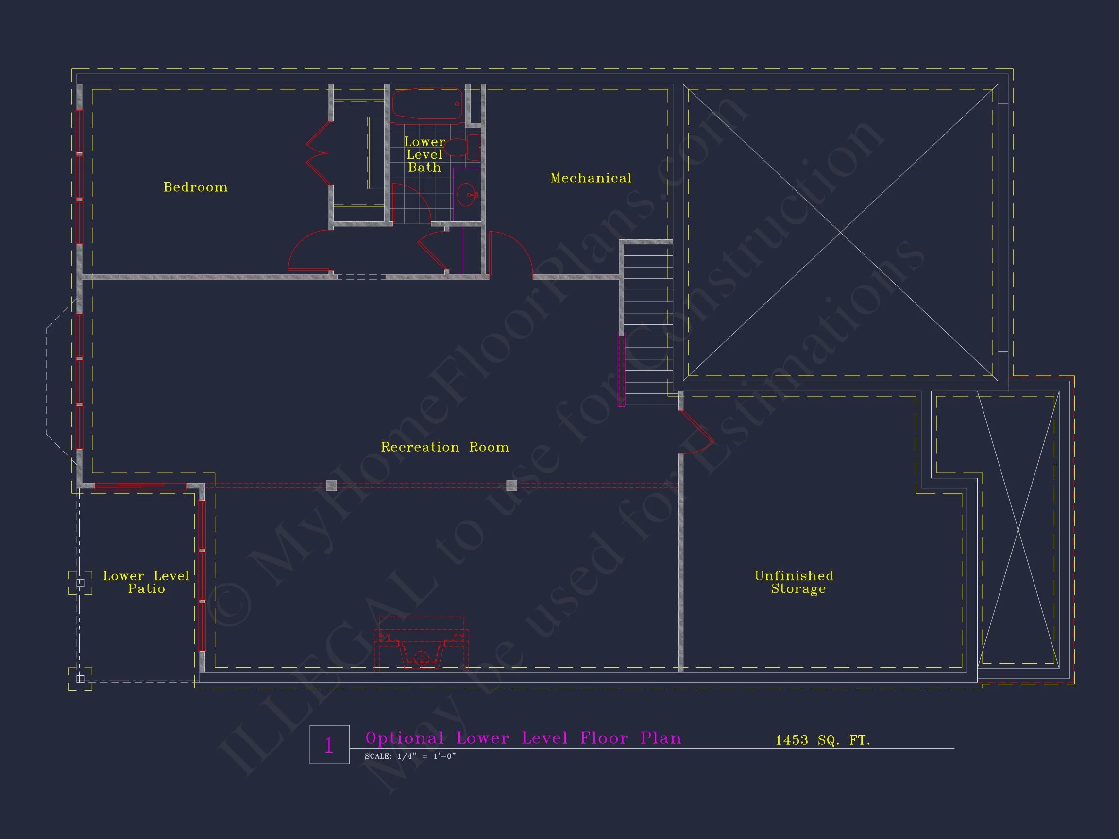 Craftsman house Plan with 3 Bedrooms and 2-Car Garage Design