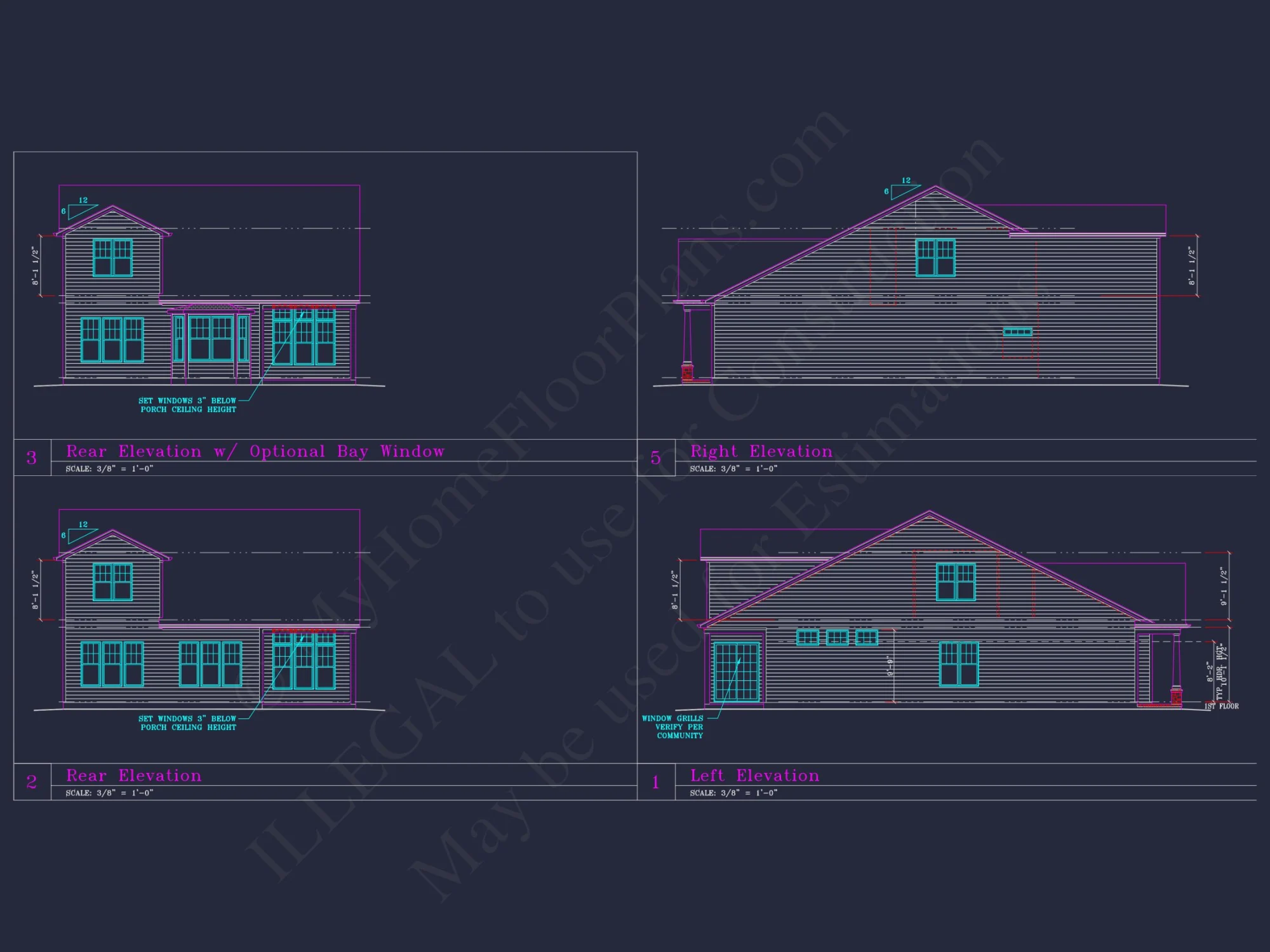 Craftsman house Plan with 3 Bedrooms and 2-Car Garage Design