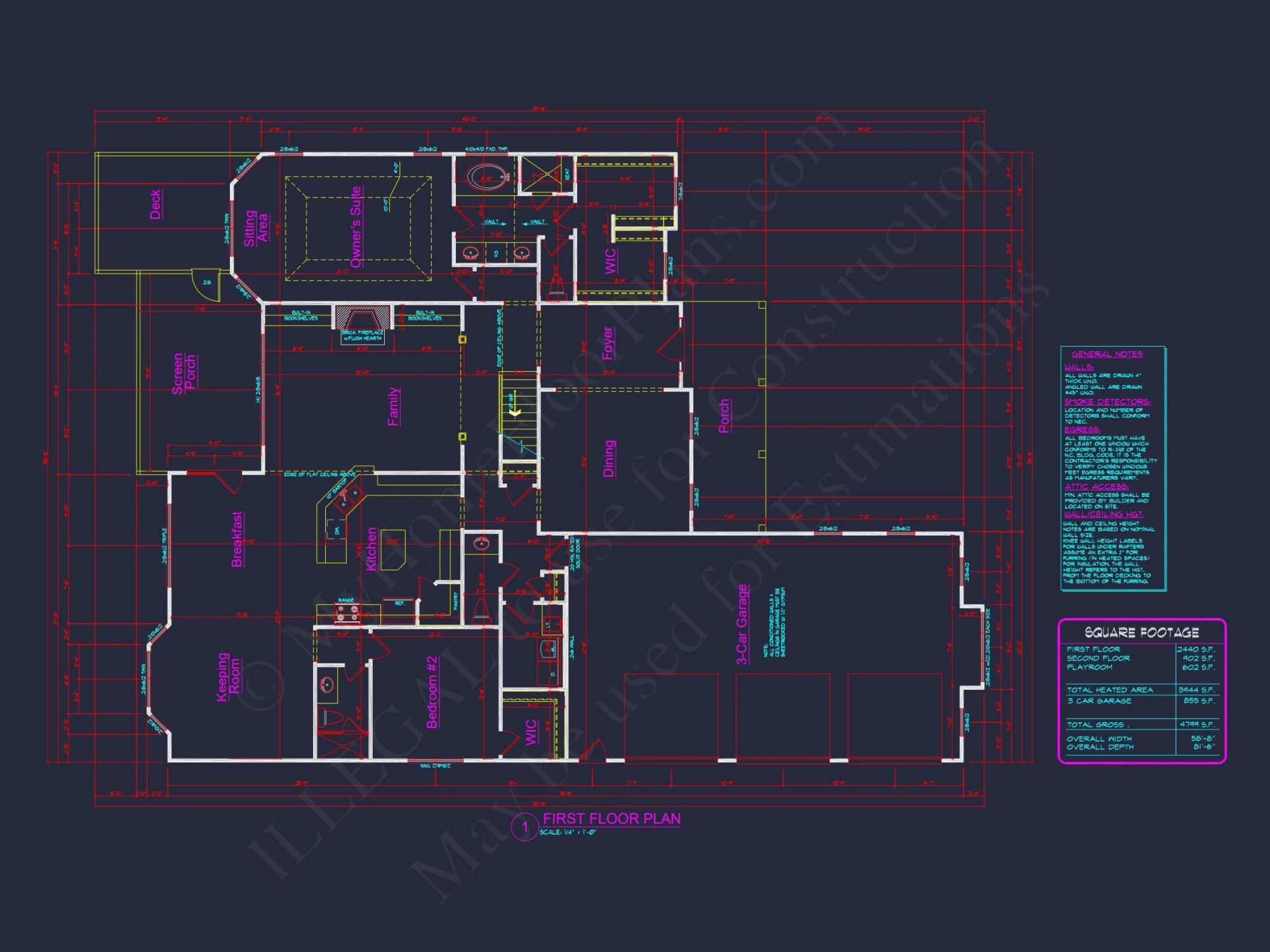 Spacious 2-Story house Plan: CAD-Ready Floor Plan Design