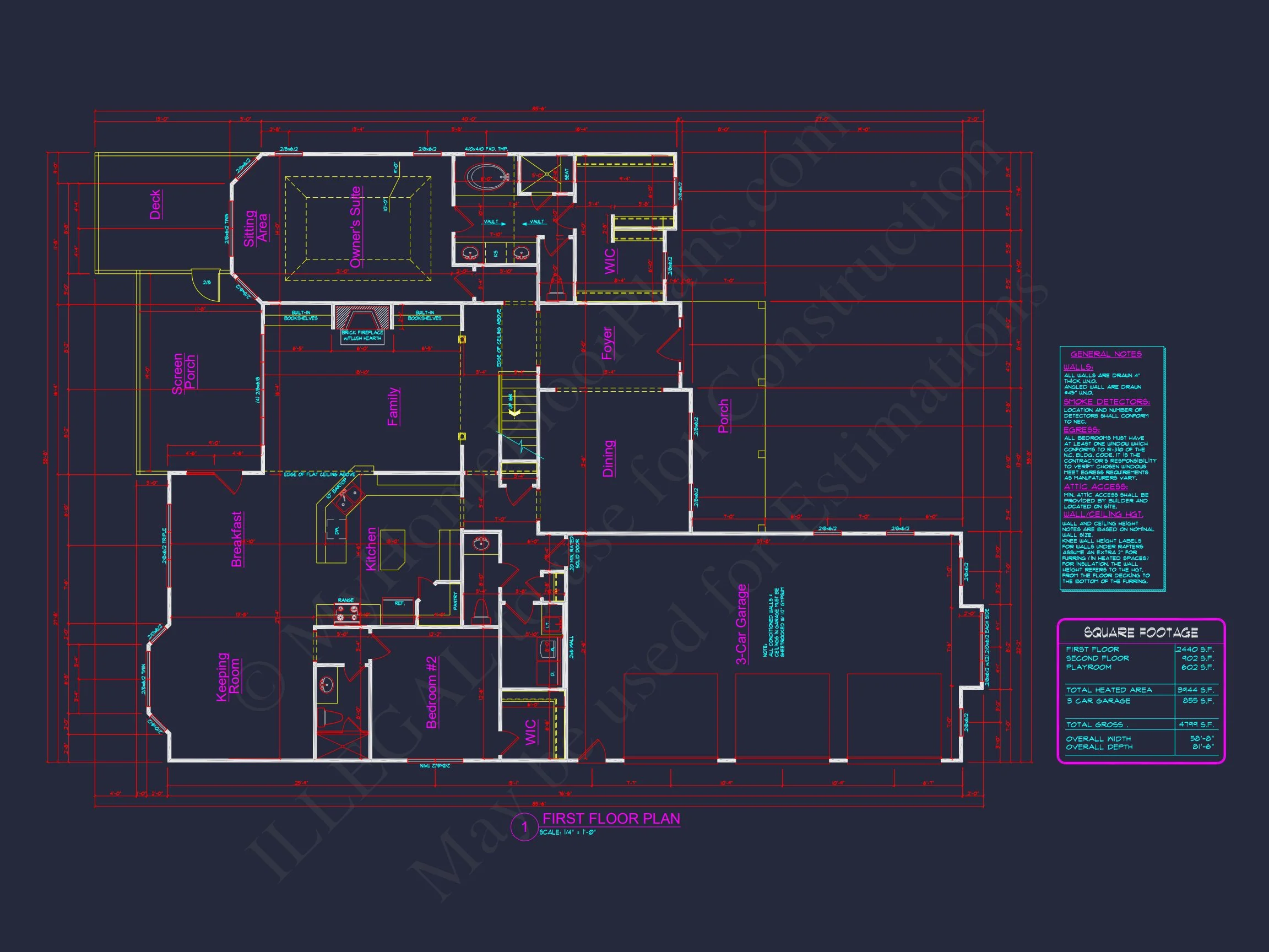 7-2278 HOUSE PLAN - Spacious 2-Story House Plan: CAD-Ready Floor Plan Design 10 Spacious 2-Story house Plan: CAD-Ready Floor Plan Design