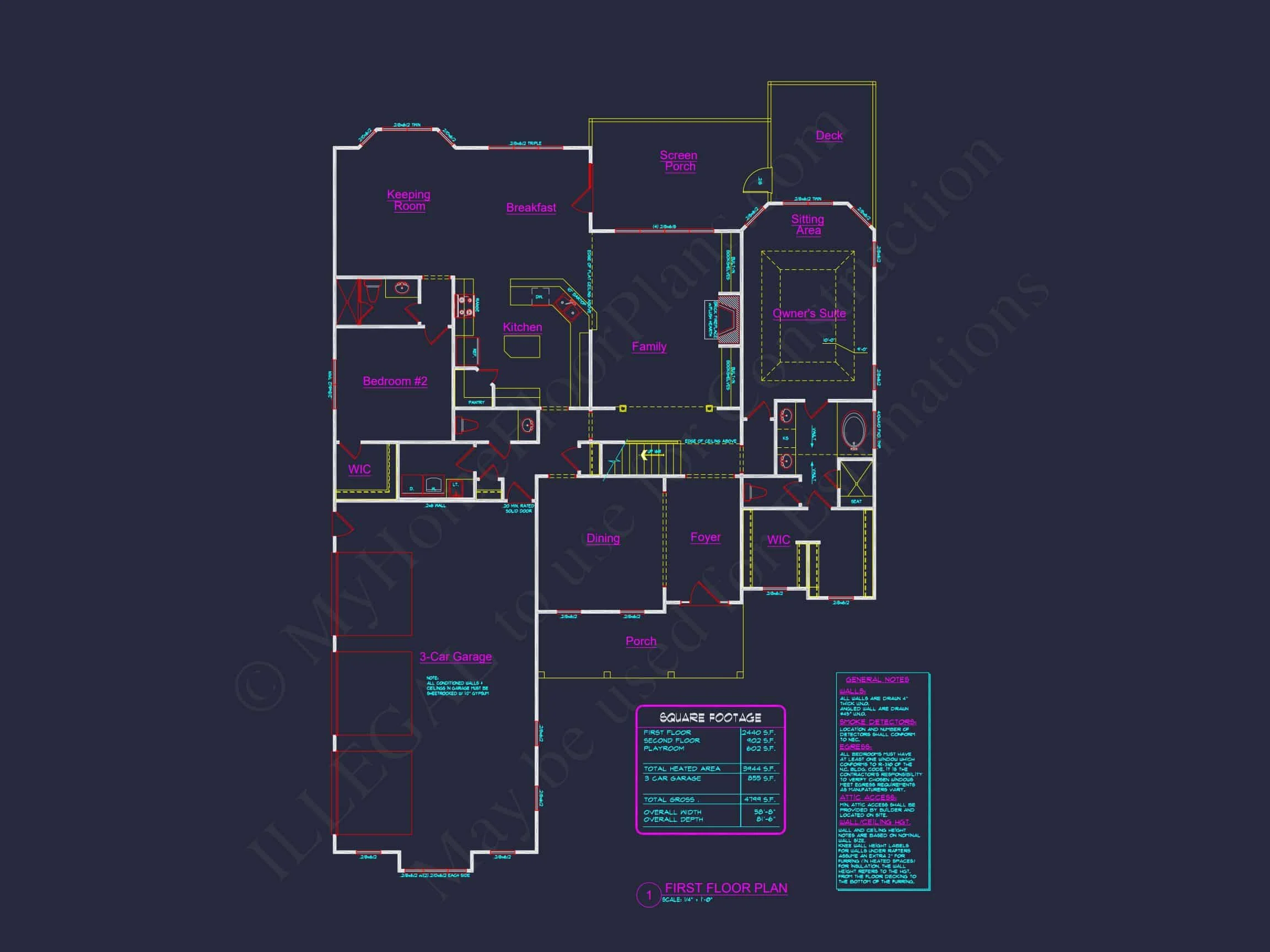 7-2278 HOUSE PLAN - Spacious 2-Story House Plan: CAD-Ready Floor Plan Design 8 Spacious 2-Story house Plan: CAD-Ready Floor Plan Design