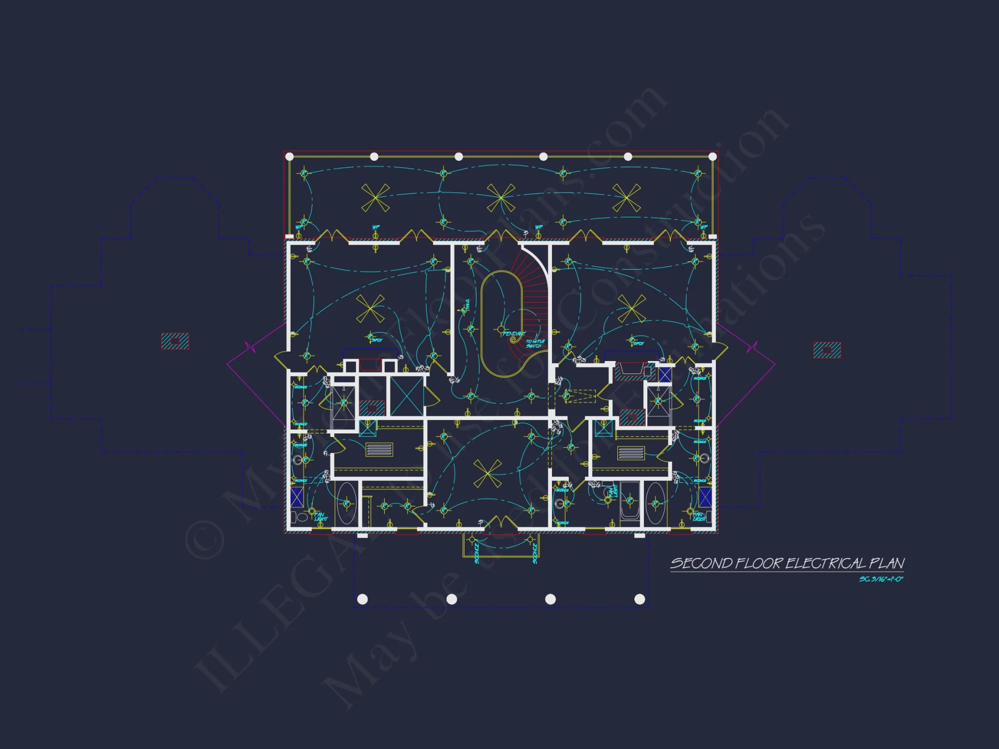Elegant Georgian house Plan
