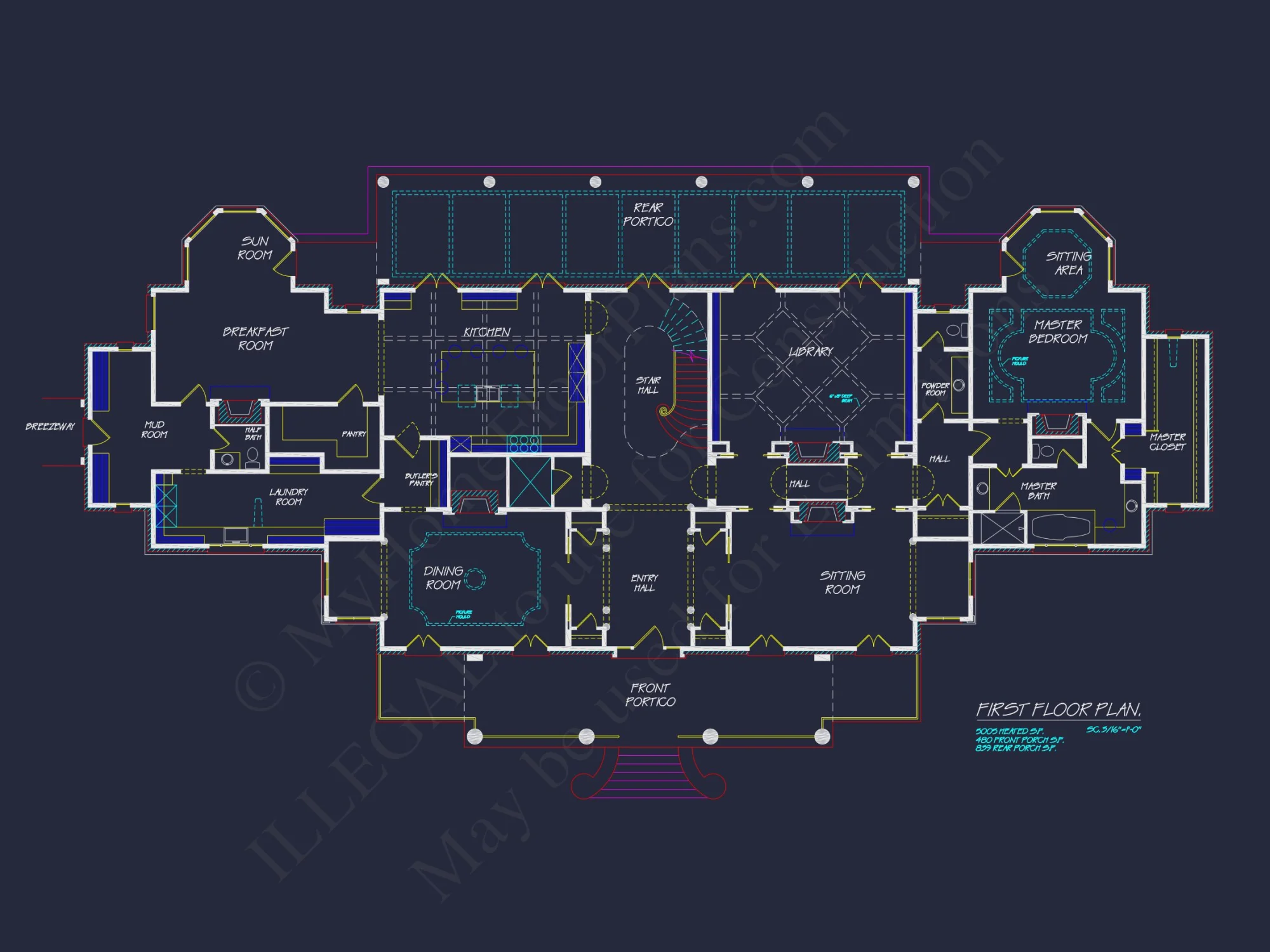 2-Story Luxury CAD Blueprint