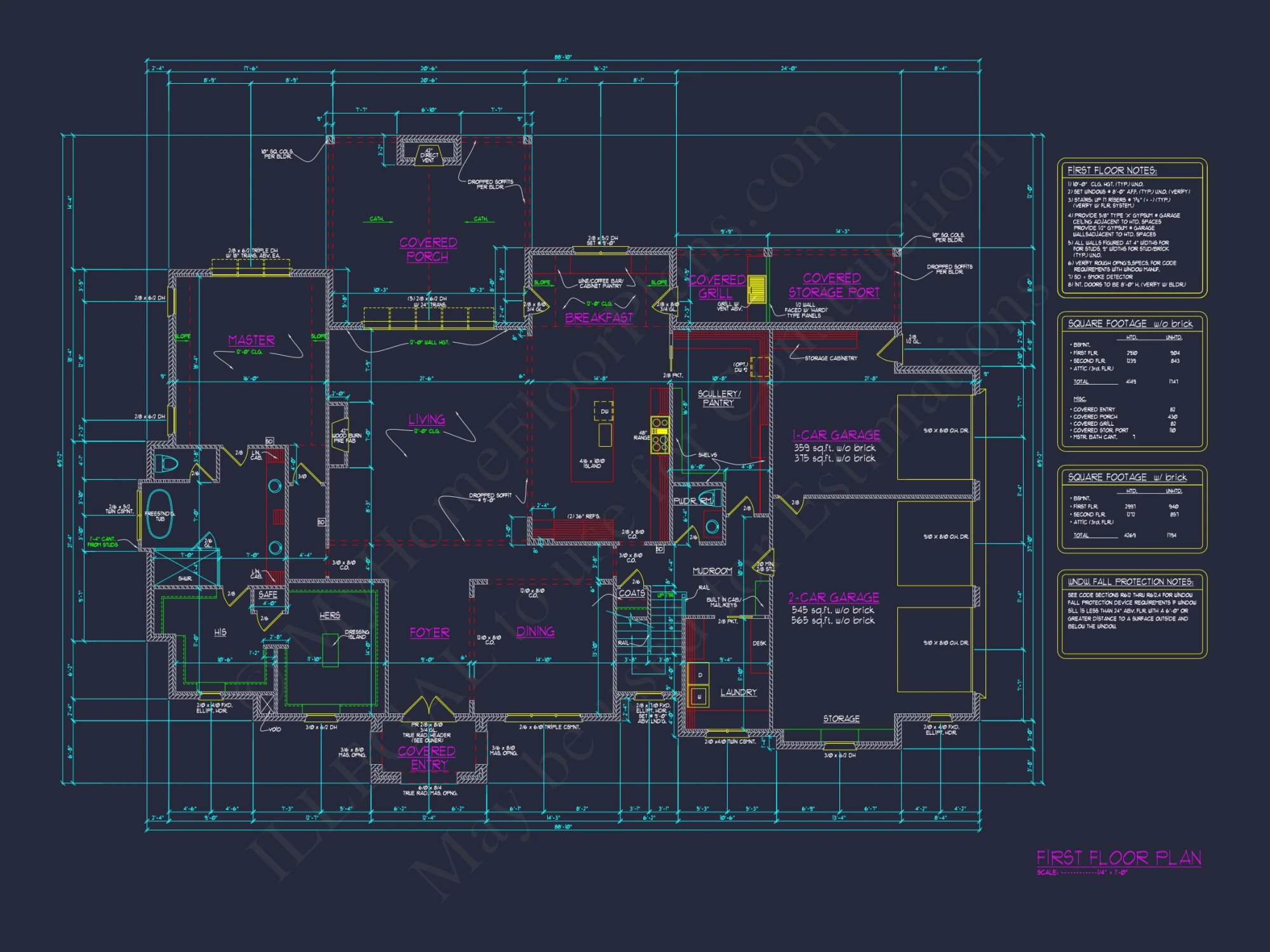 Stunning French Country house Plan with CAD Designs & Blueprint