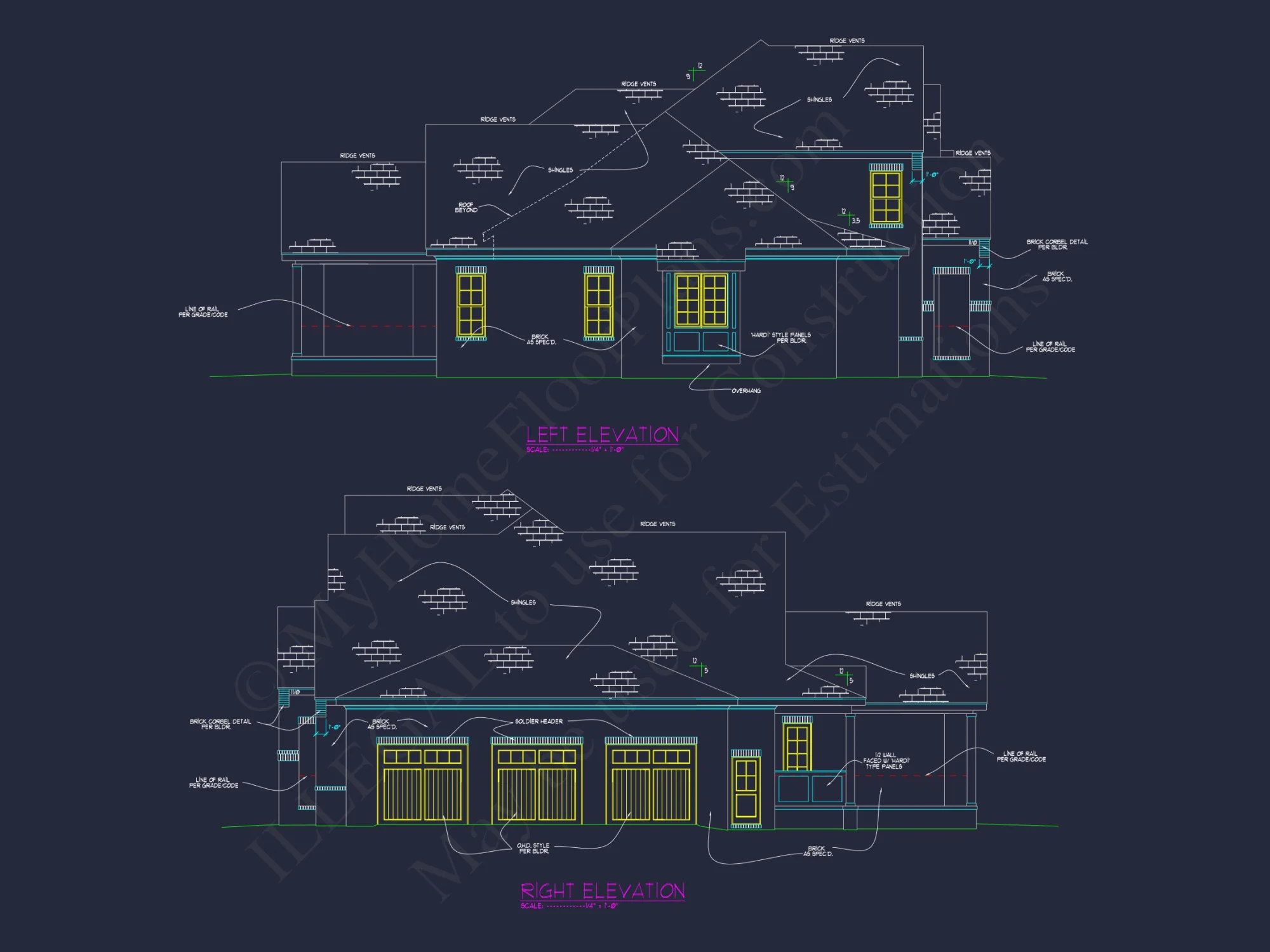 Stunning French Country house Plan with CAD Designs & Blueprint