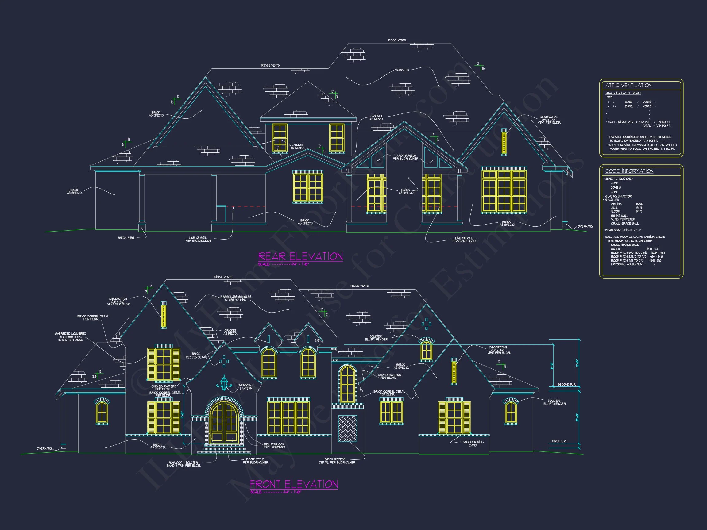 20-2200 HOUSE PLAN - Stunning French Country House Plan with CAD Designs & Blueprint 2 Stunning French Country house Plan with CAD Designs & Blueprint