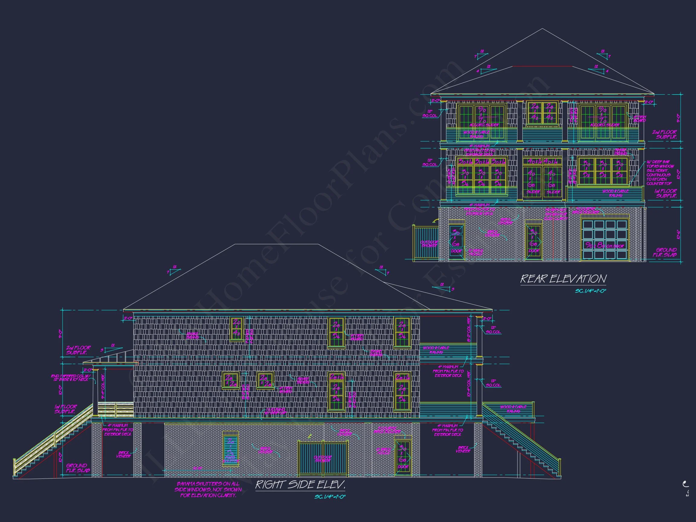 Modern house Plan: Detailed Floor Plan, CAD Designs & Blueprint