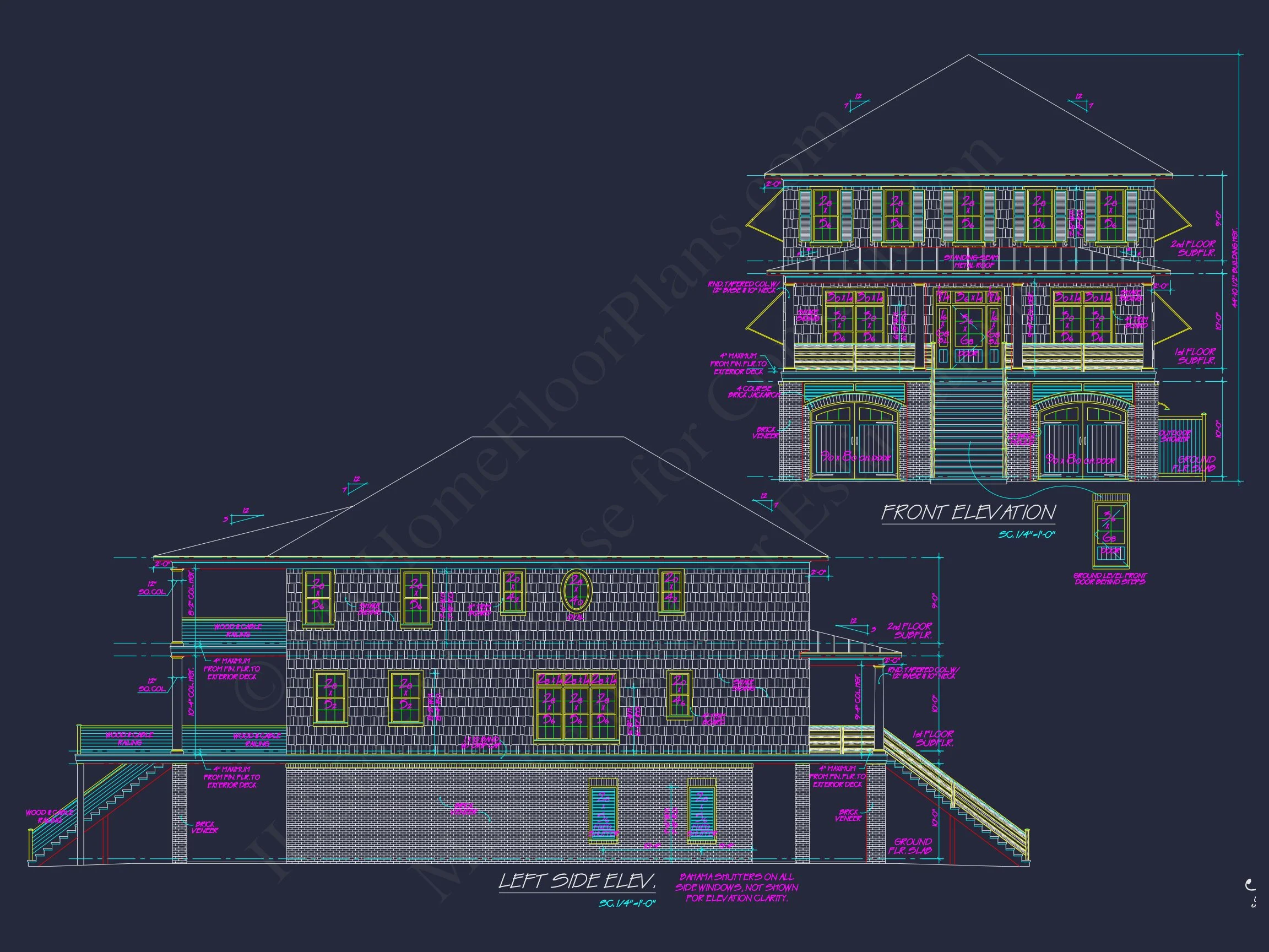 Modern house Plan: Detailed Floor Plan, CAD Designs & Blueprint