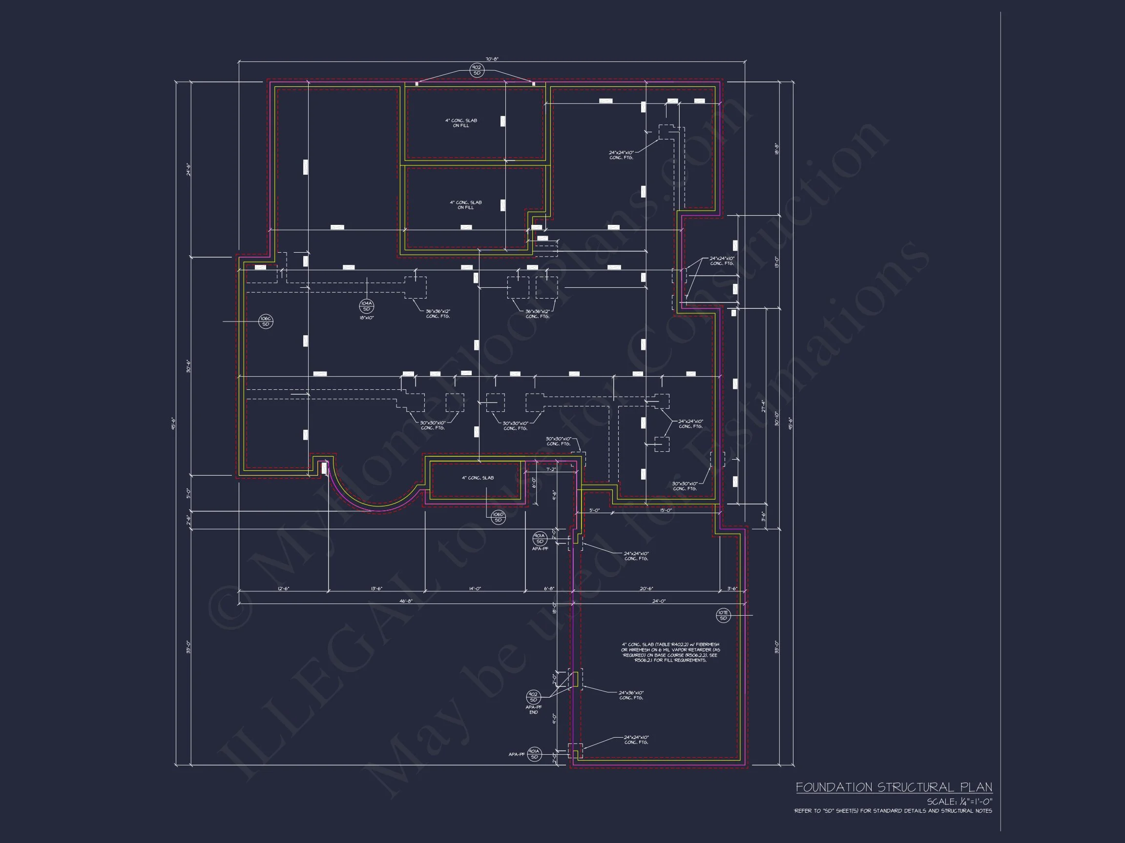 Elegant house Plan with 4 Beds, CAD Designs & Floor Blueprint