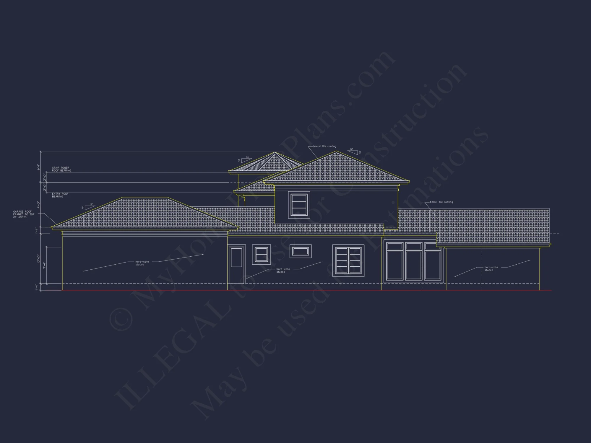 Elegant house Plan with 4 Beds, CAD Designs & Floor Blueprint