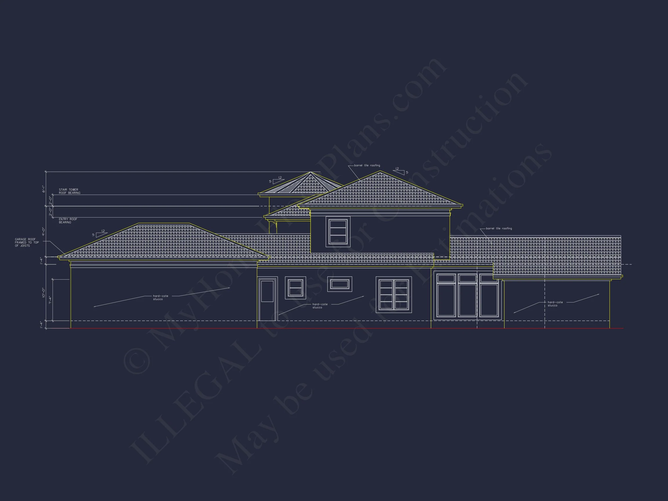 Elegant house Plan with 4 Beds, CAD Designs & Floor Blueprint