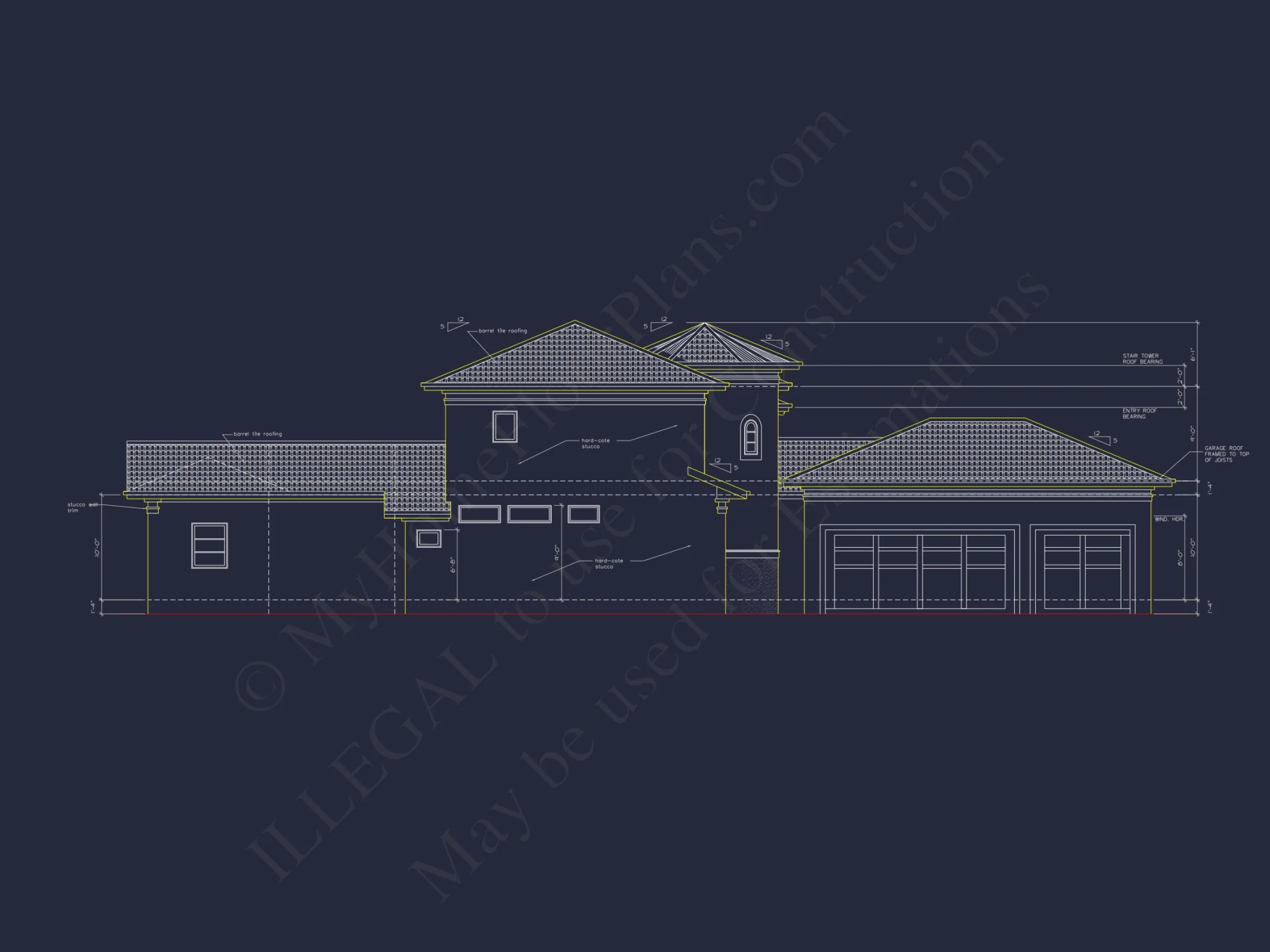 Elegant house Plan with 4 Beds, CAD Designs & Floor Blueprint