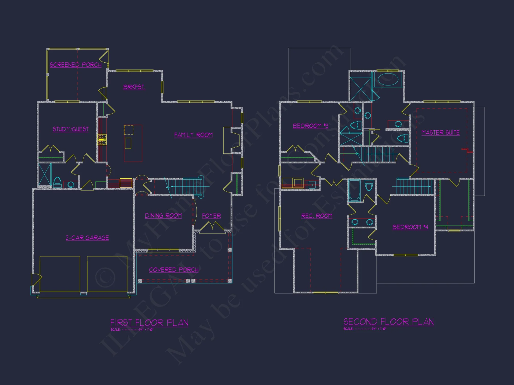 Spacious house Floor Plan with Blueprint & Modern Designs