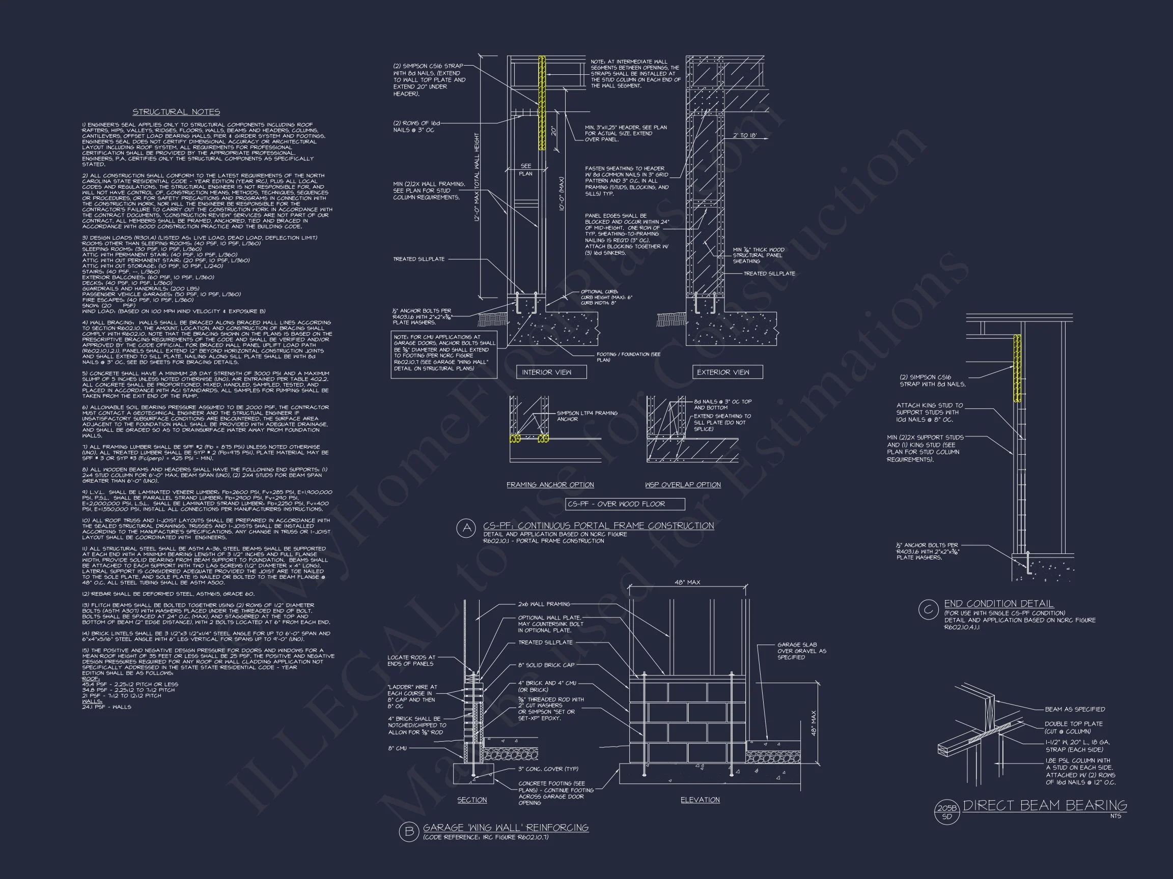Modern house Floor Plan with CAD Blueprint for 2-Story Design