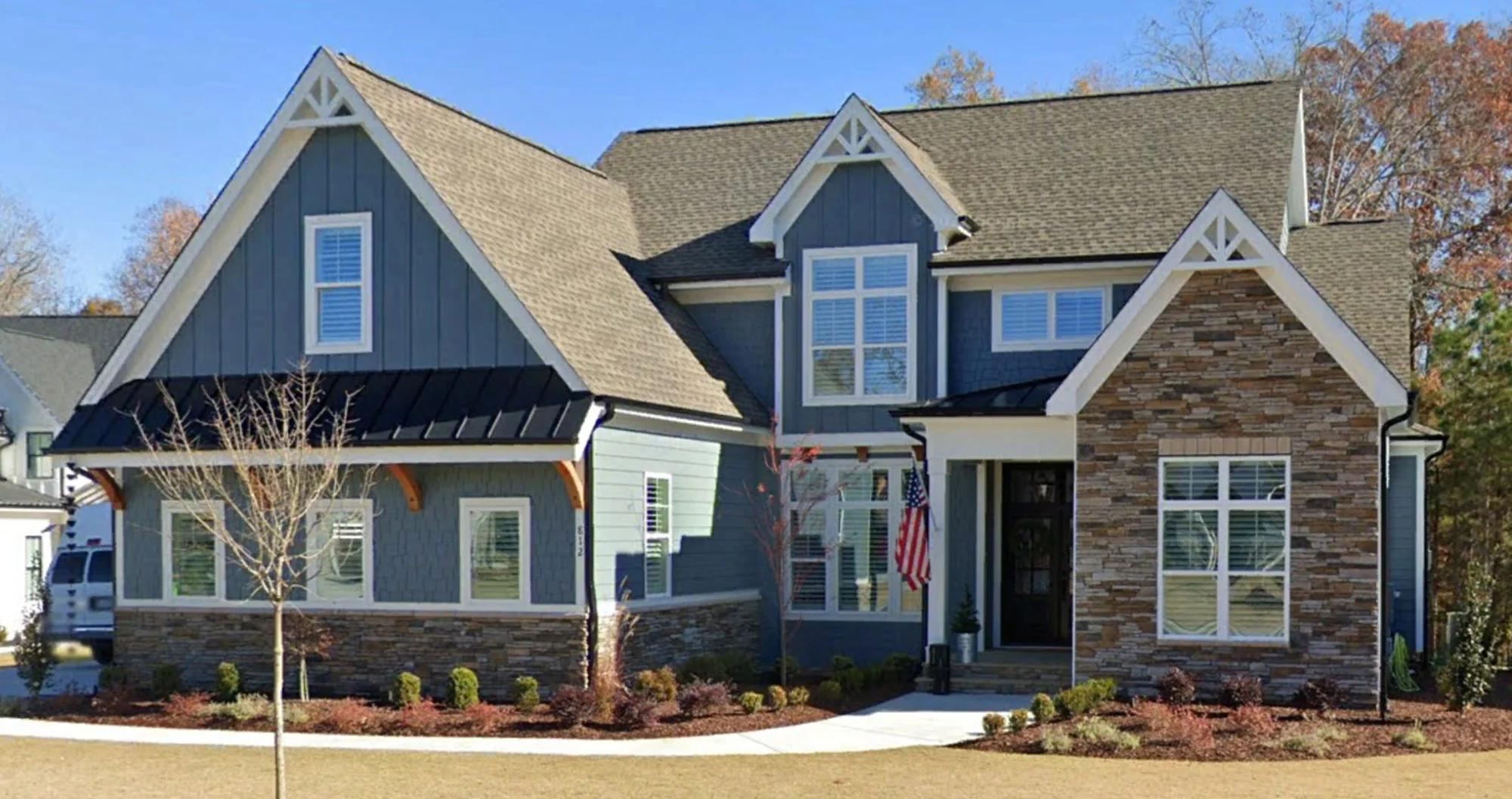 Modern house Floor Plan with CAD Blueprint for 2-Story Design