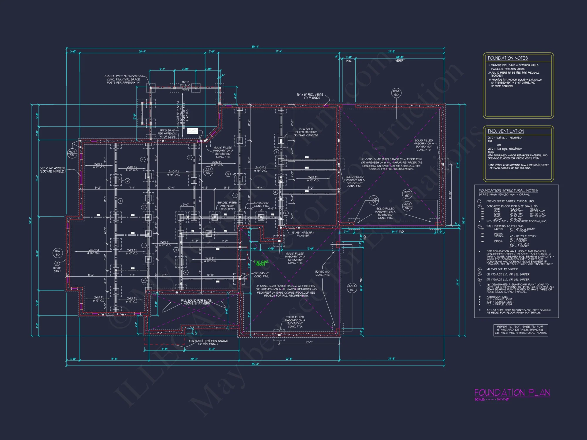 Traditional house Floor Plan with CAD Architecture Designs