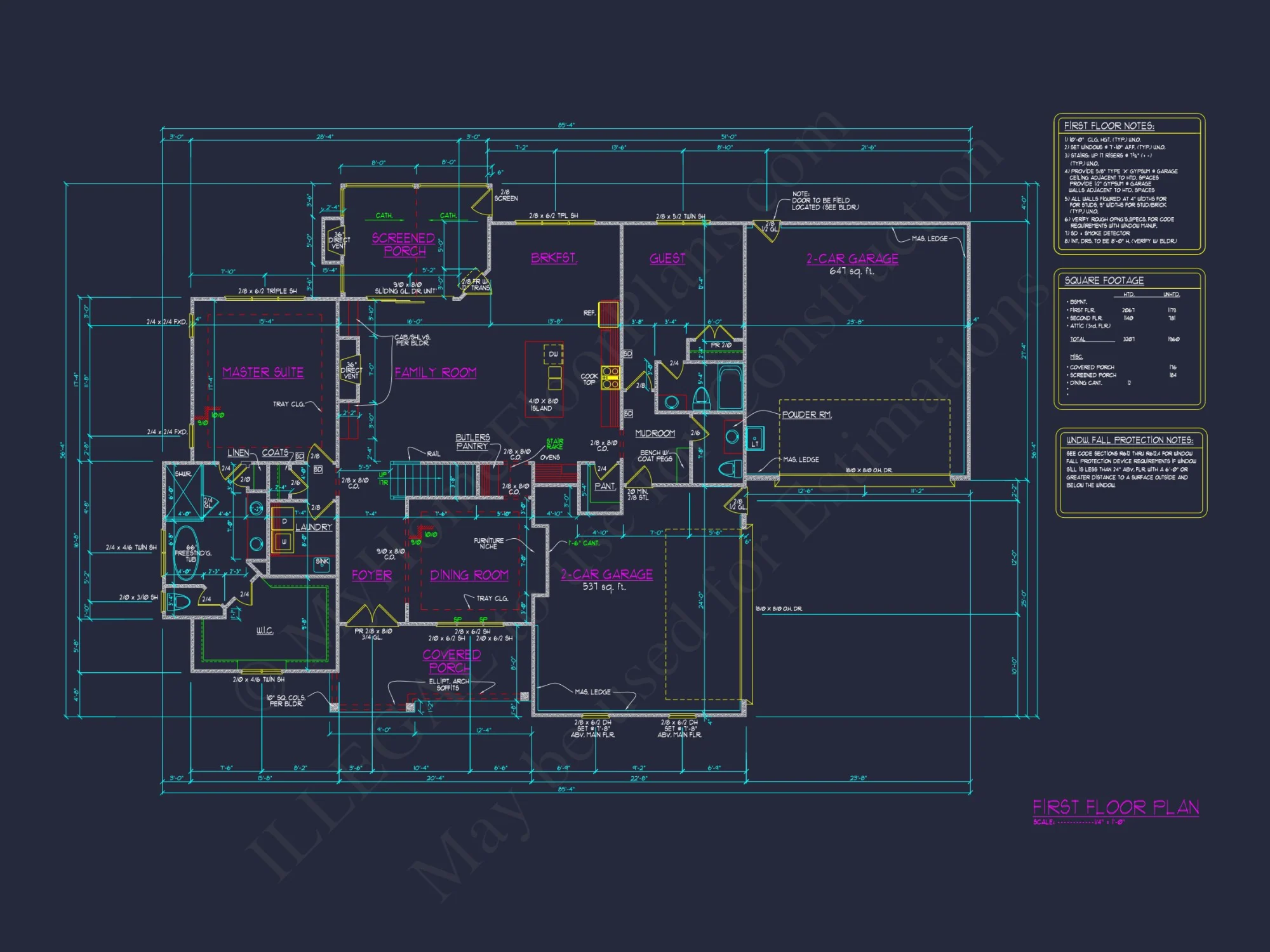 Traditional house Floor Plan with CAD Architecture Designs