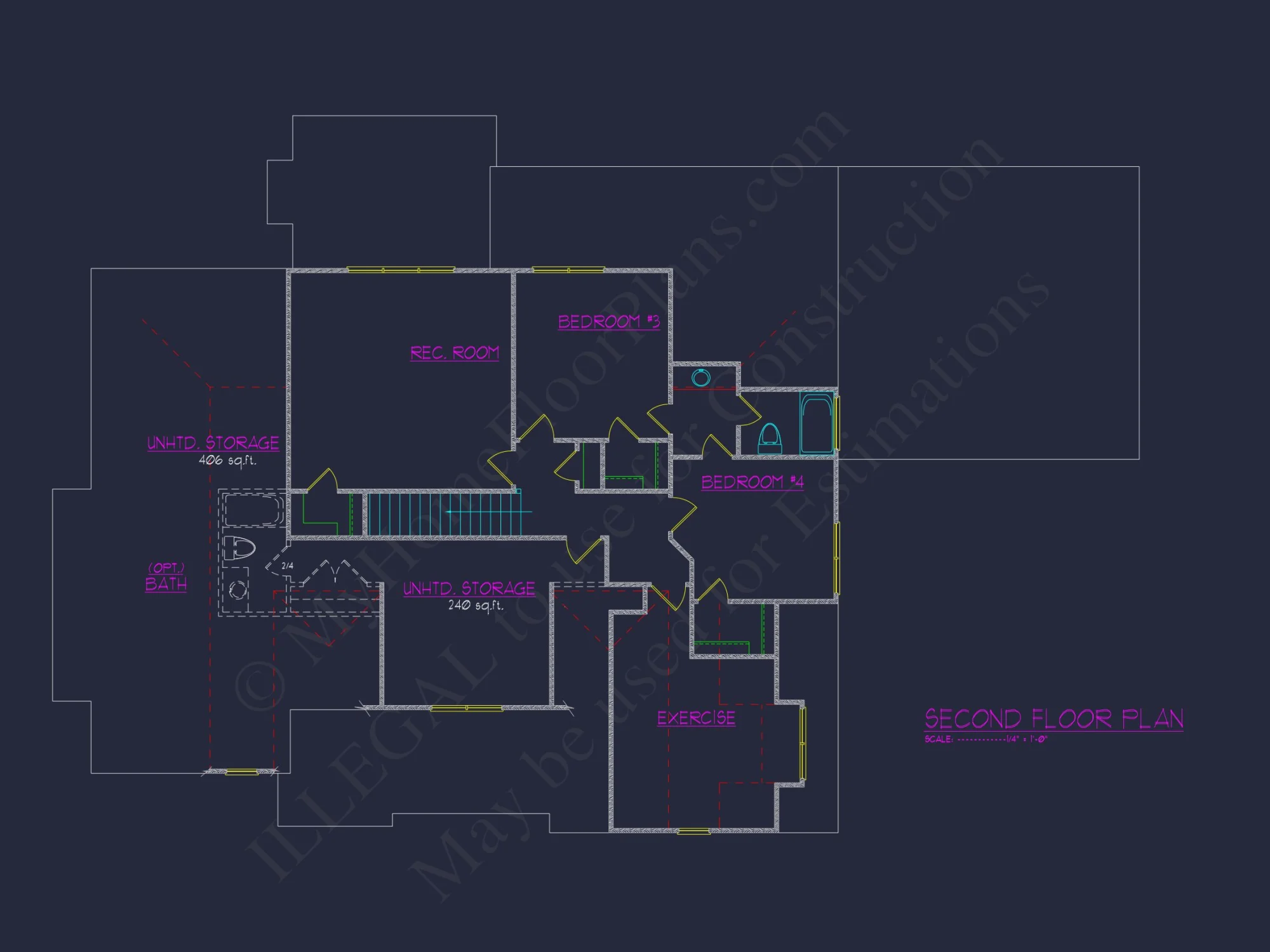 Traditional house Floor Plan with CAD Architecture Designs