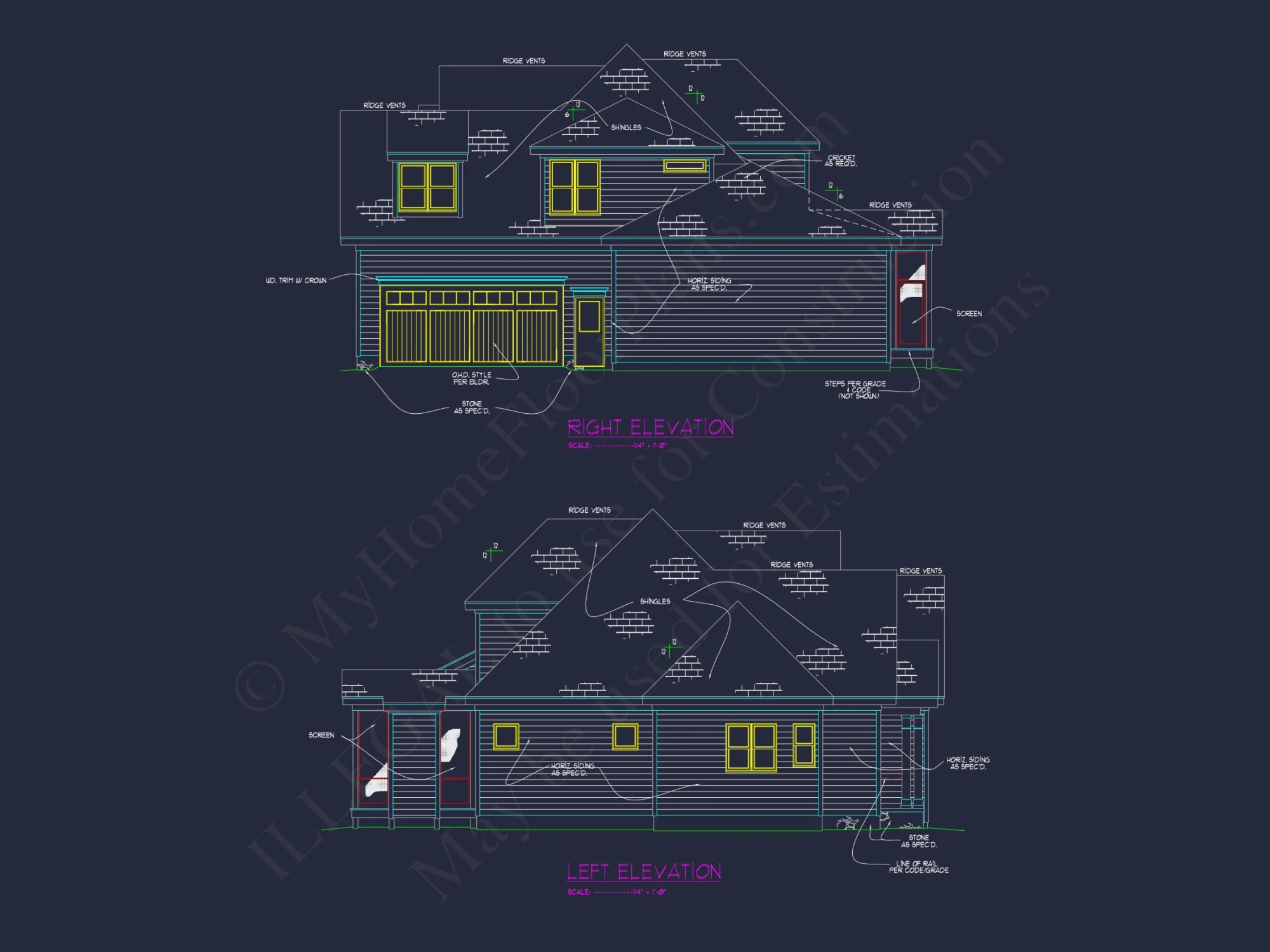 Traditional house Floor Plan with CAD Architecture Designs
